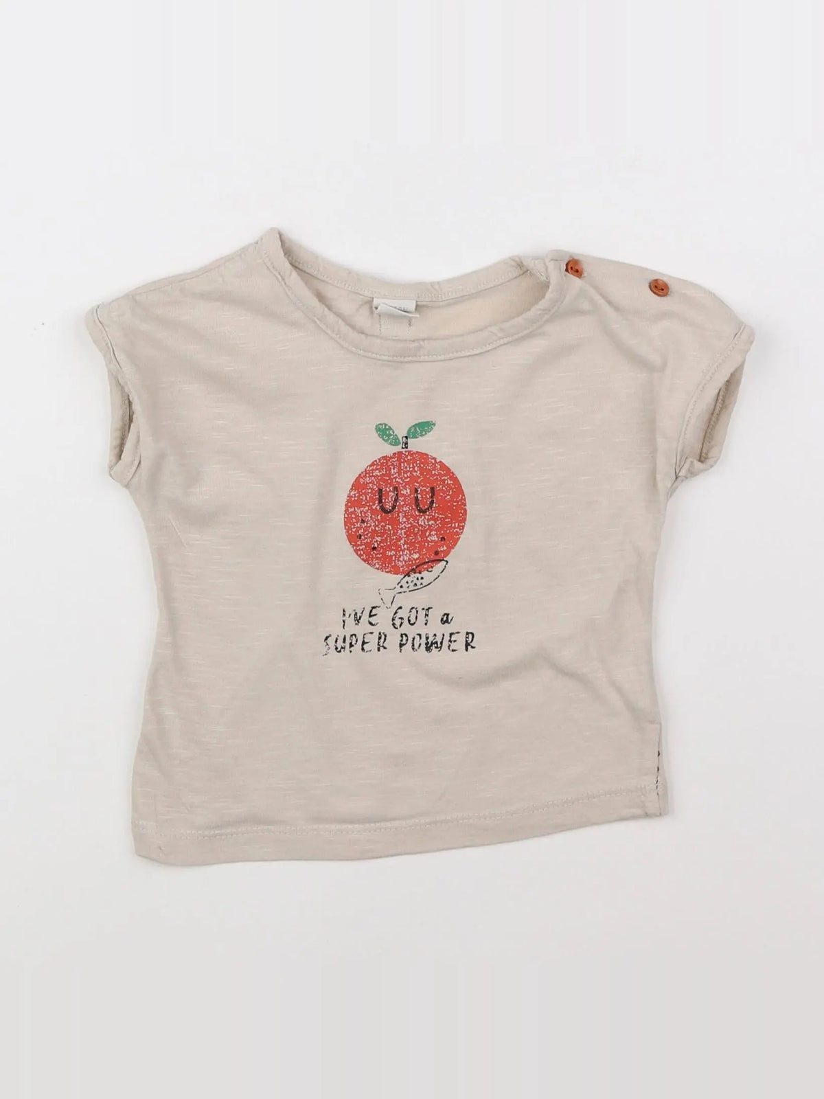 Cotton Fish - tee-shirt marron, rouge - 12 mois