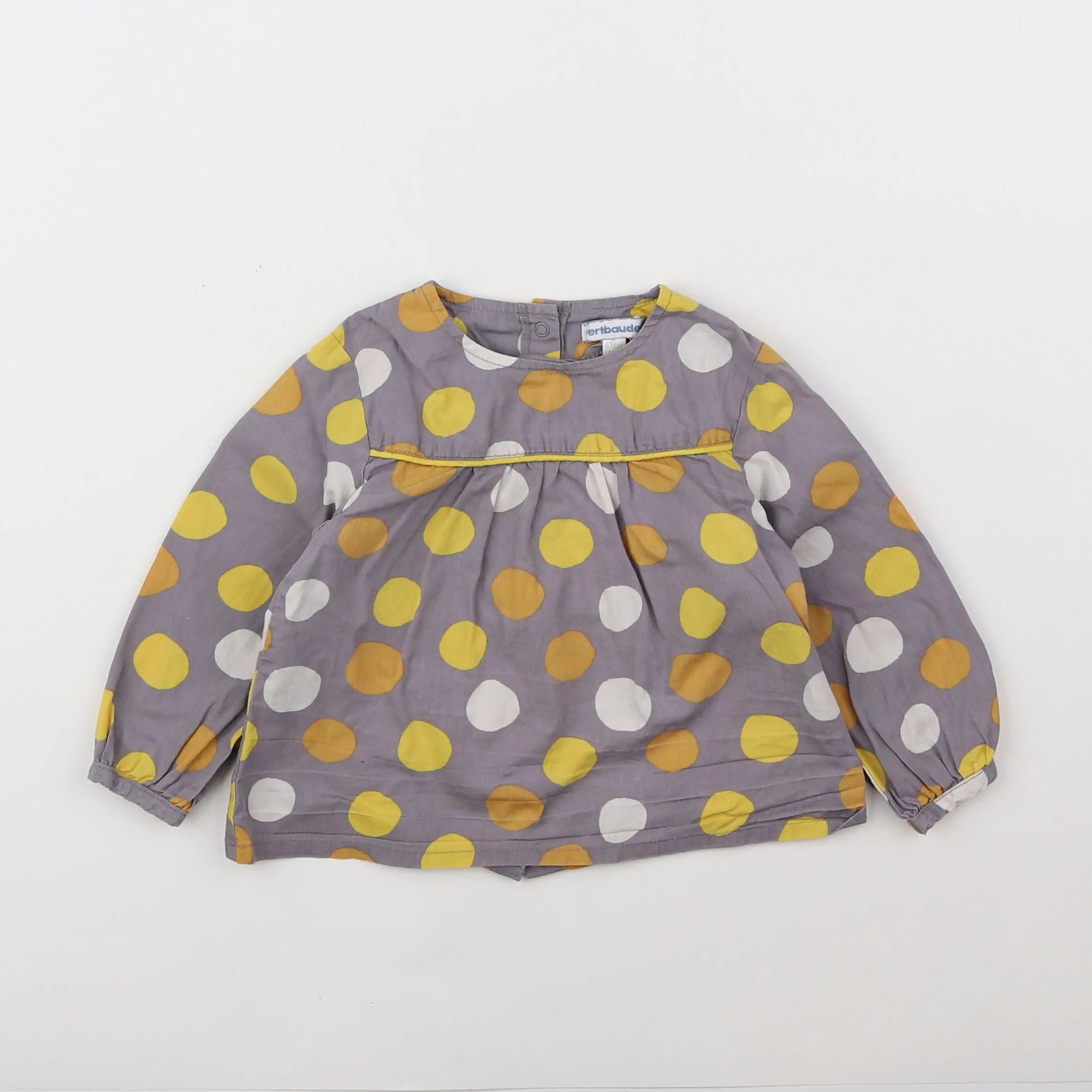 Vertbaudet - blouse marron, jaune - 18 mois