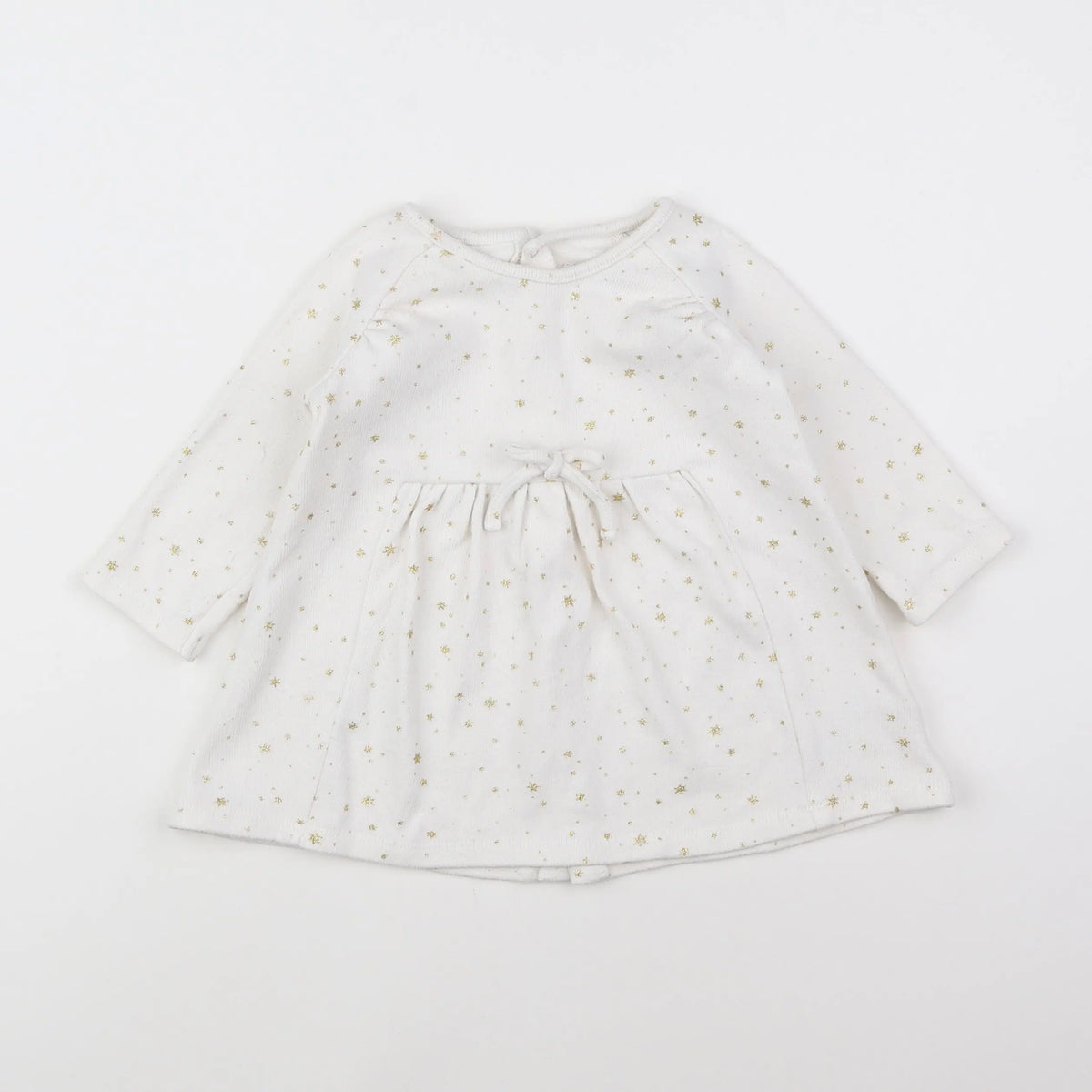 Vertbaudet - robe blanc, or - 12 mois