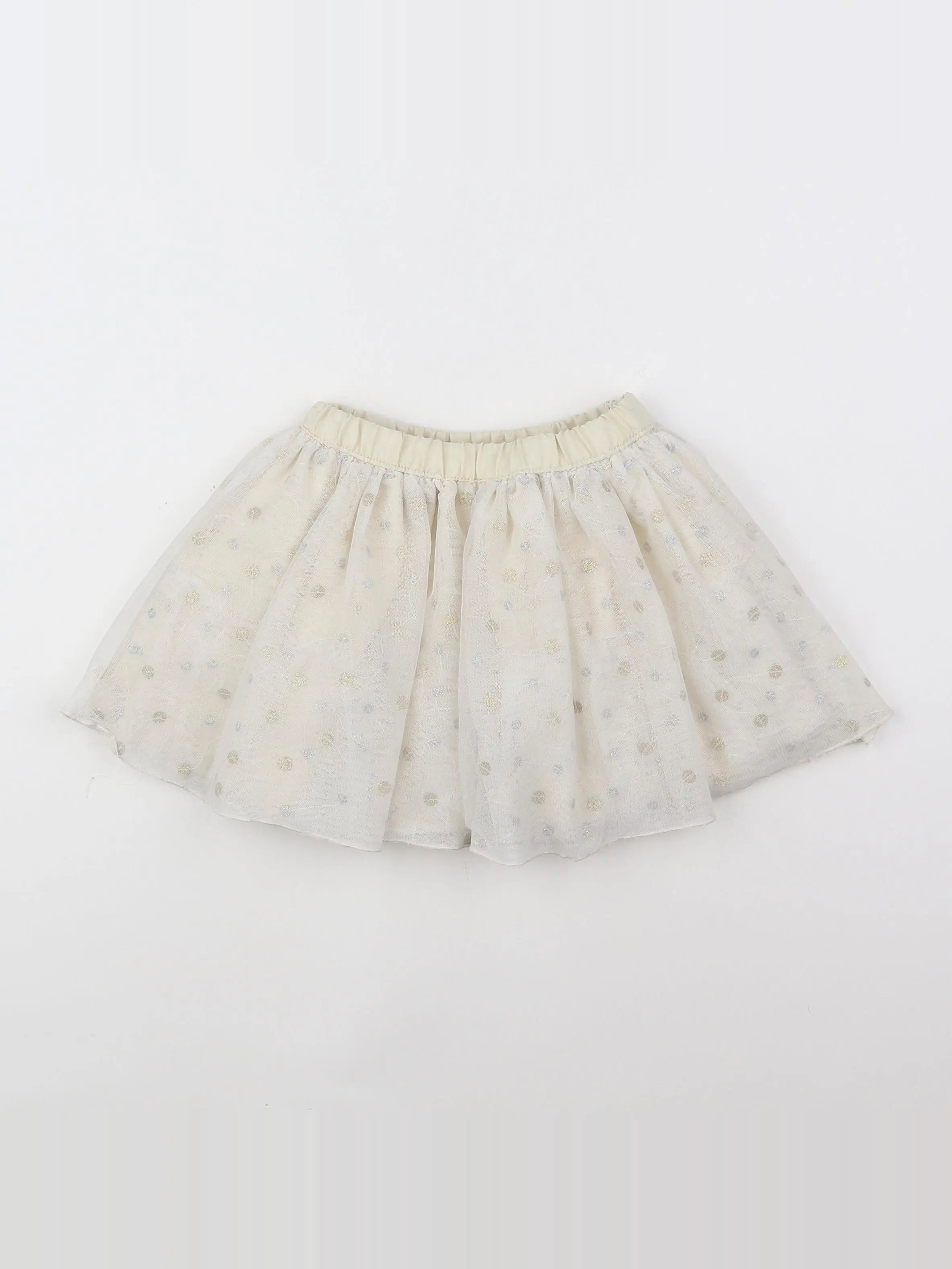 H&M - jupe beige, or - 12/18 mois
