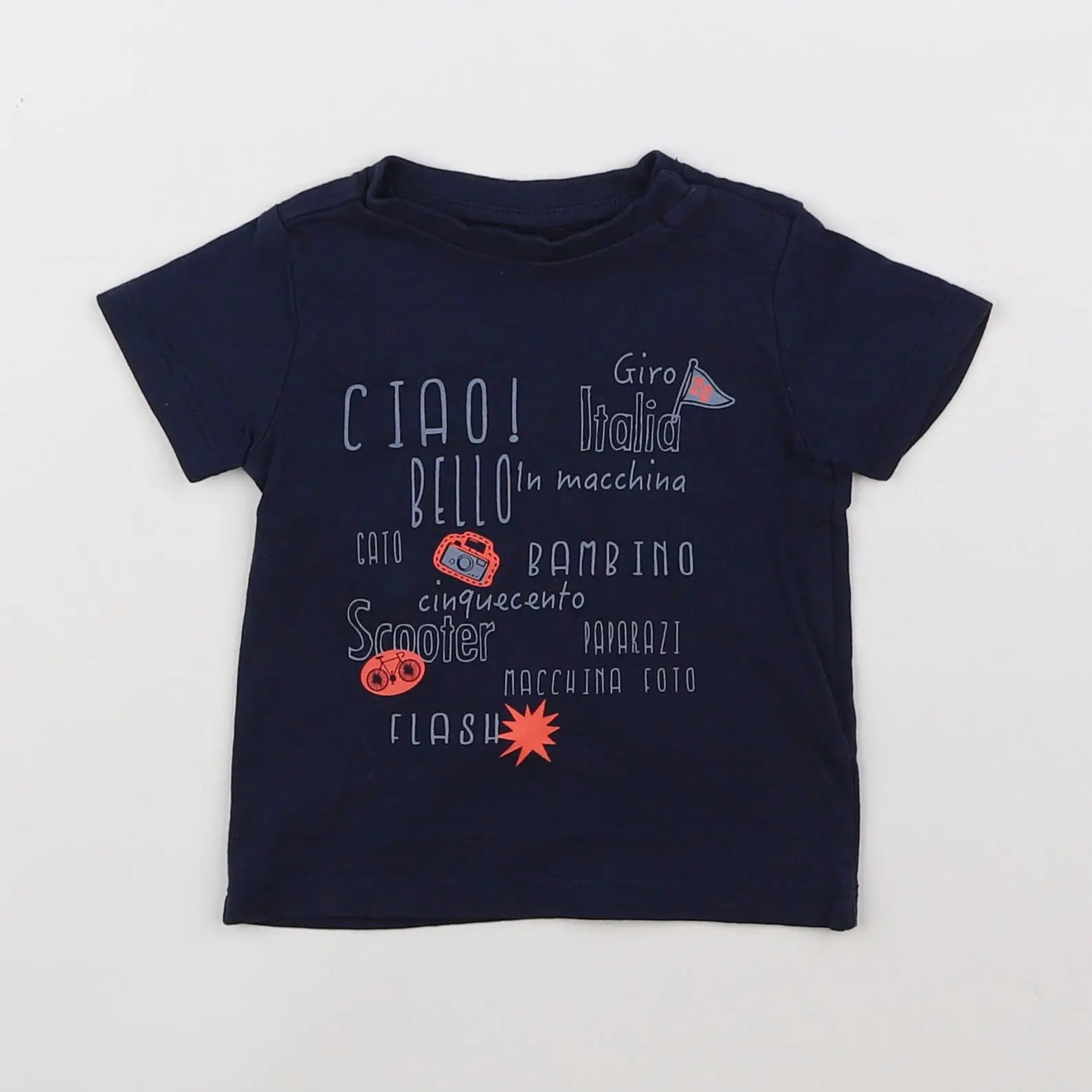 Vertbaudet - tee-shirt bleu - 3 mois