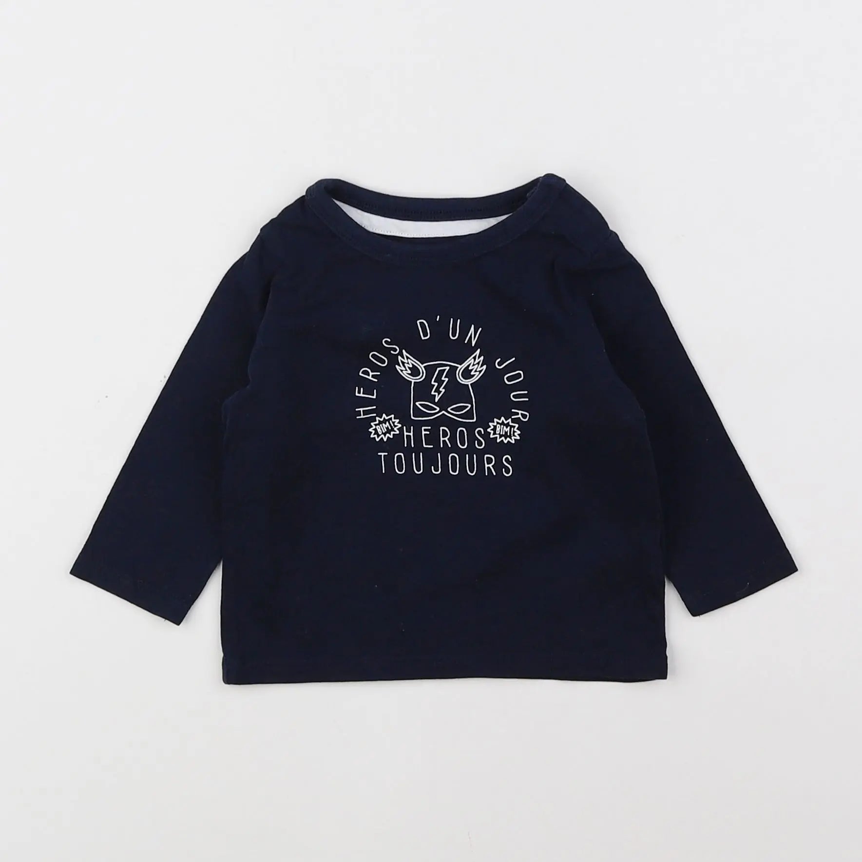 Vertbaudet - tee-shirt bleu - 3 mois