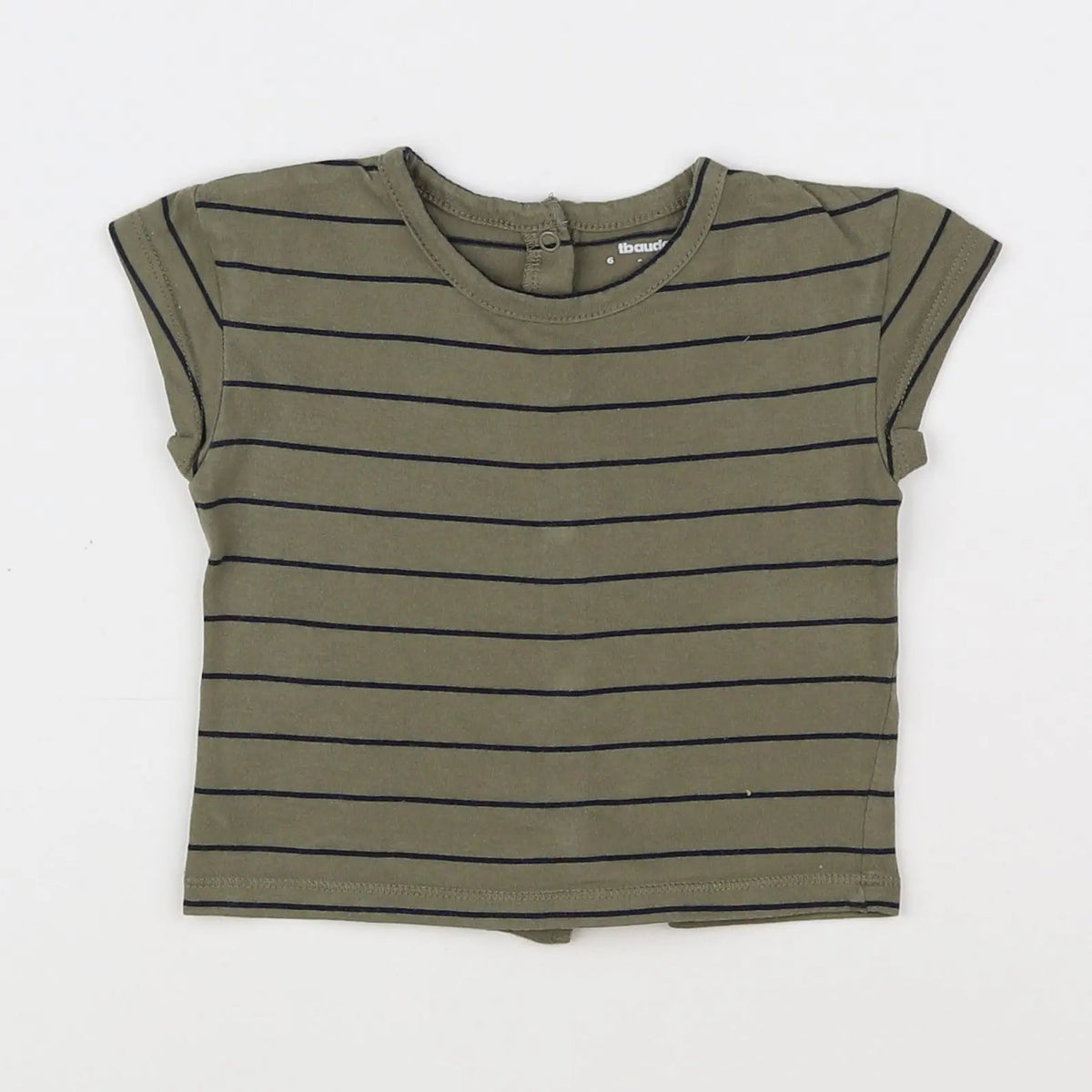 Vertbaudet - tee-shirt vert, noir - 6 mois