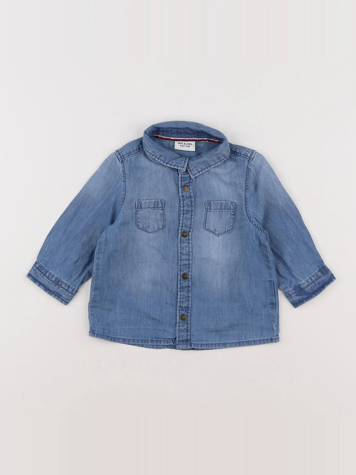 Tape à l'oeil - chemise bleu - 9 mois