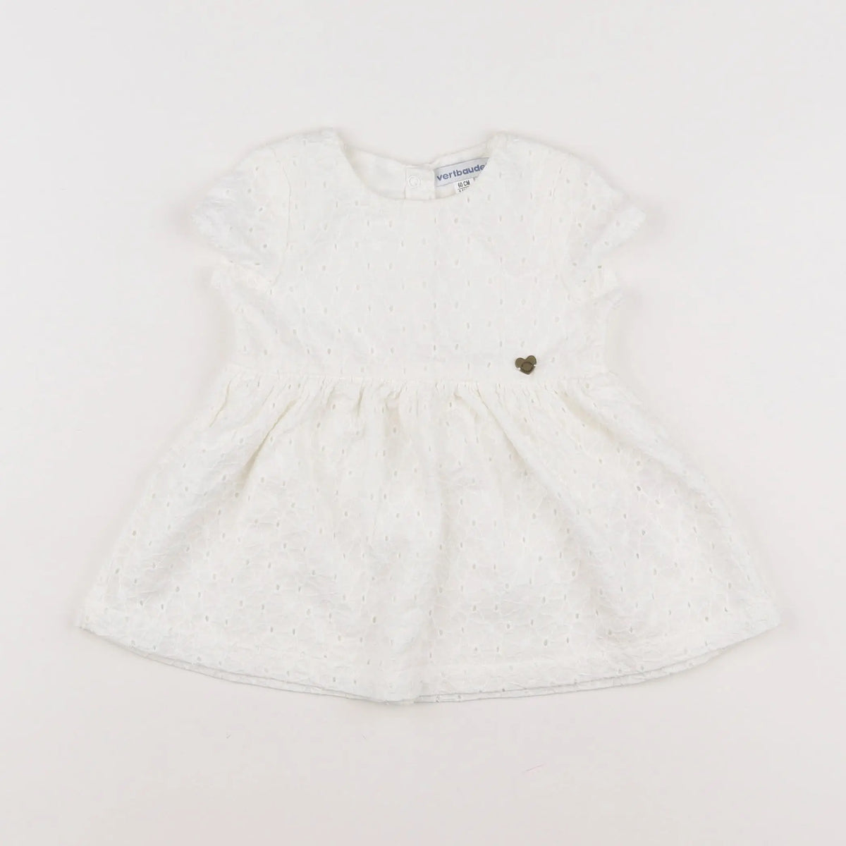 Vertbaudet - robe blanc - 3 mois