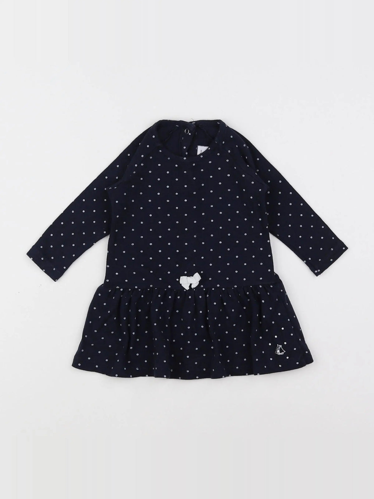 Petit Bateau - robe bleu - 6 mois