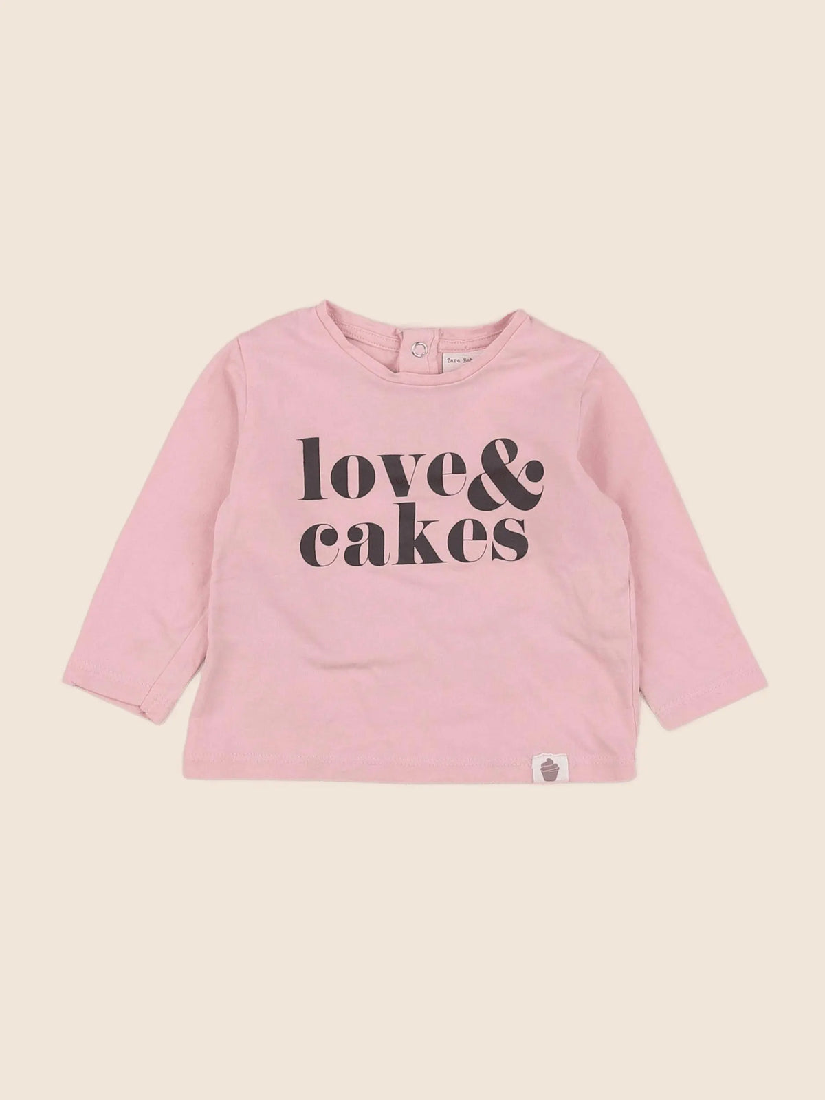 Zara - tee-shirt rose - 3/6 mois