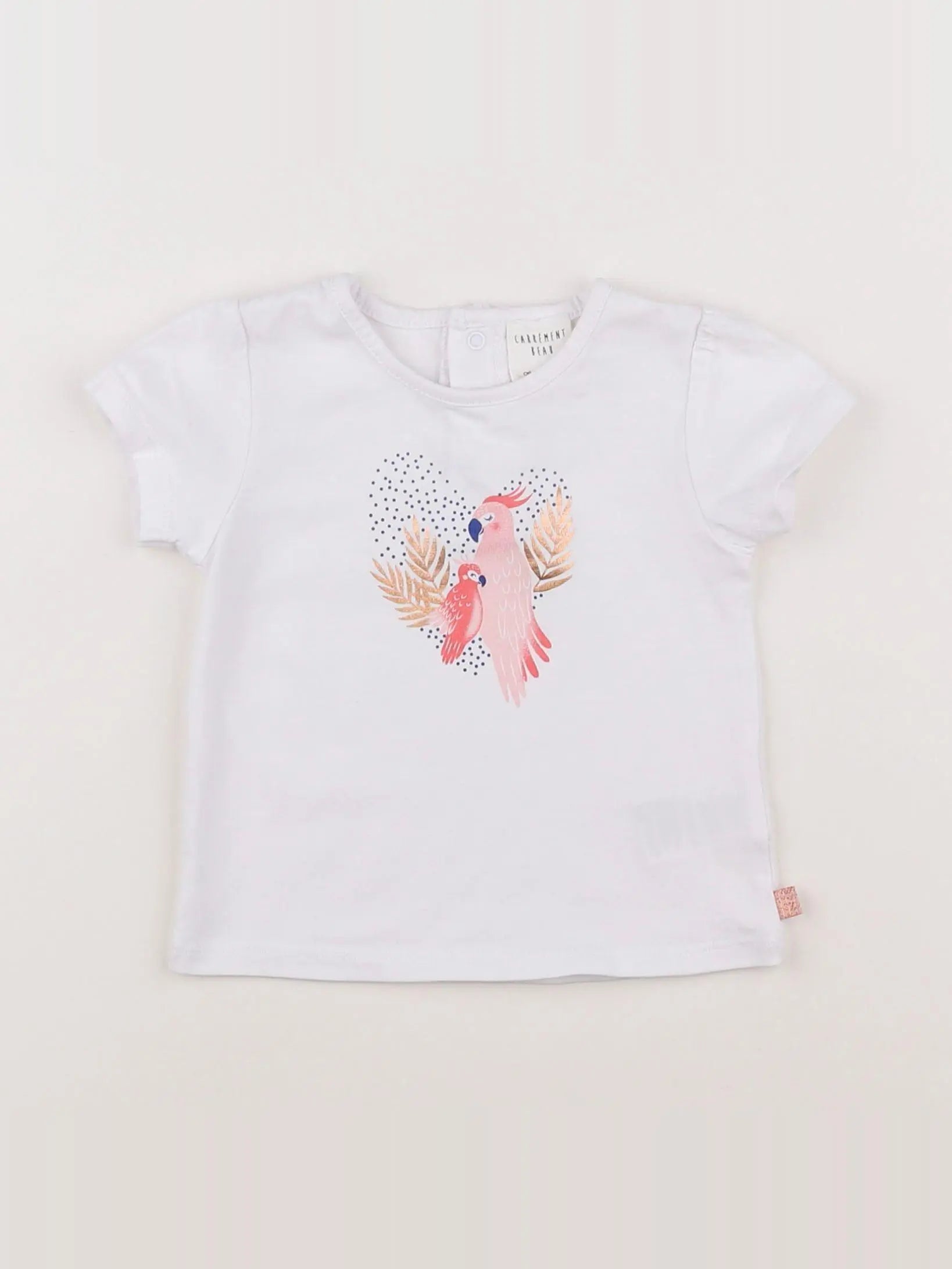 Carrément Beau - tee-shirt blanc - 12 mois