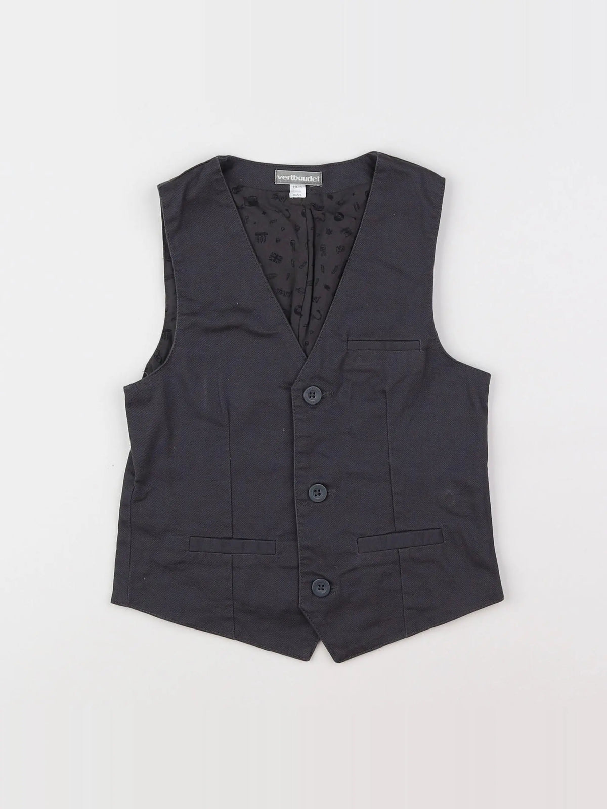 Vertbaudet - gilet gris - 6 ans