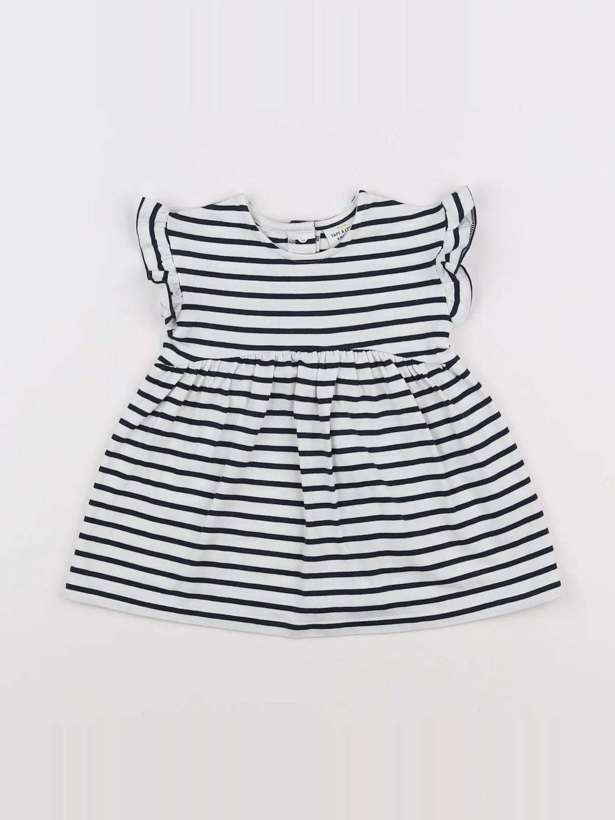 Tape à l'oeil - robe bleu, blanc - 6 mois