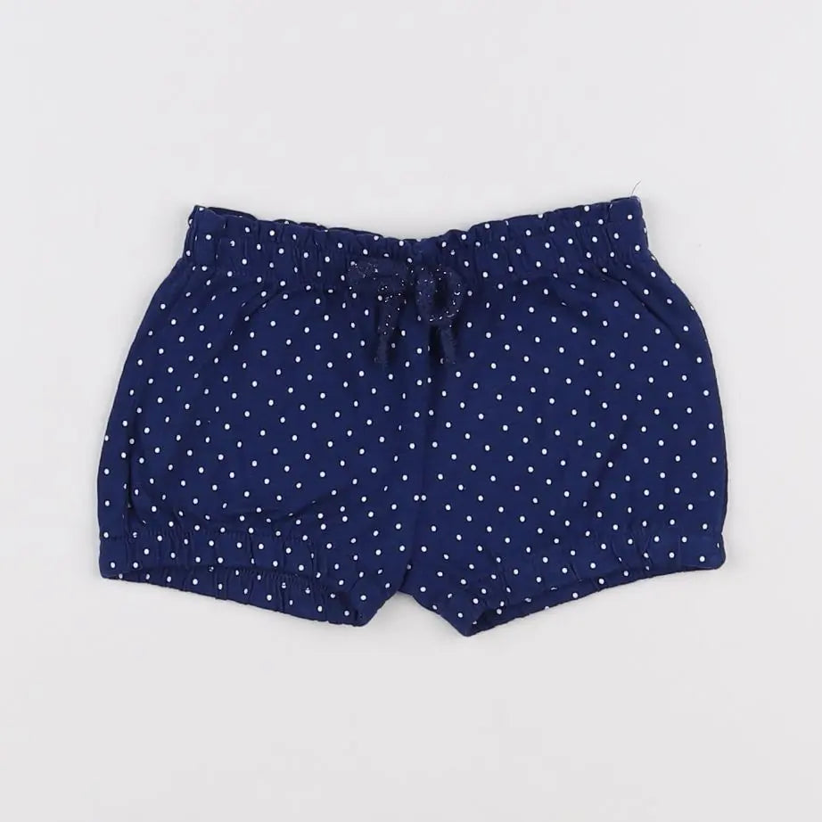 Vertbaudet - short bleu, blanc - 9 mois