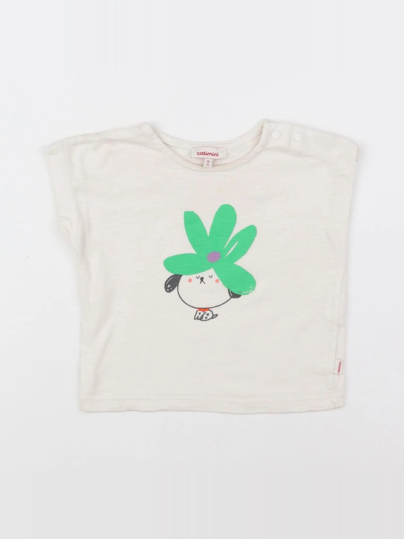 Catimini - tee-shirt blanc - 9 mois