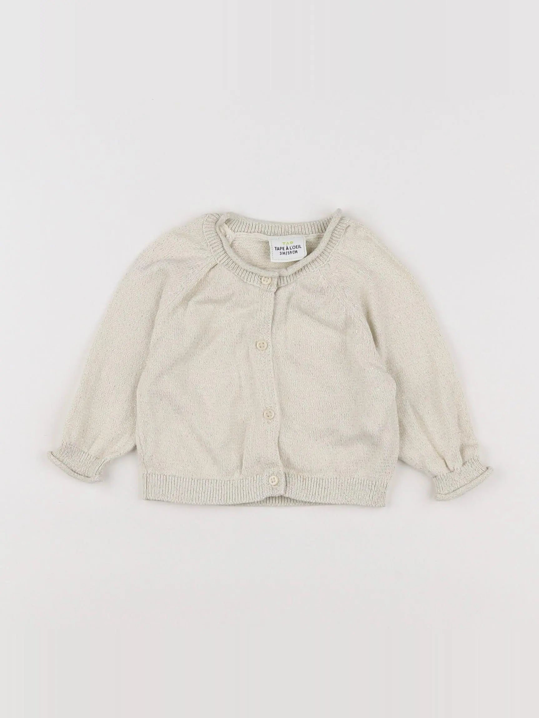 Tape à l'oeil - gilet beige - 3 mois