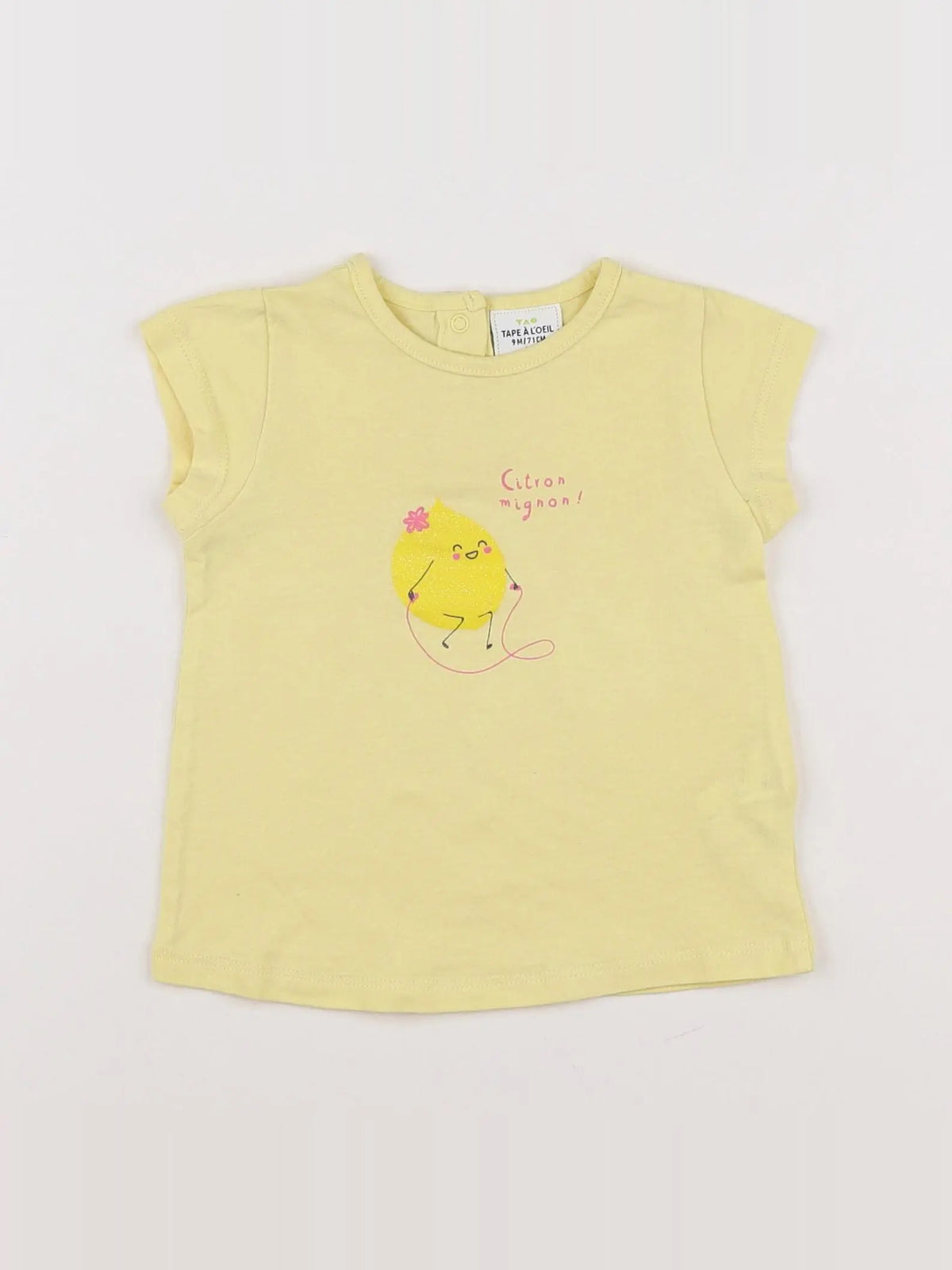 Tape à l'oeil - tee-shirt jaune - 9 mois