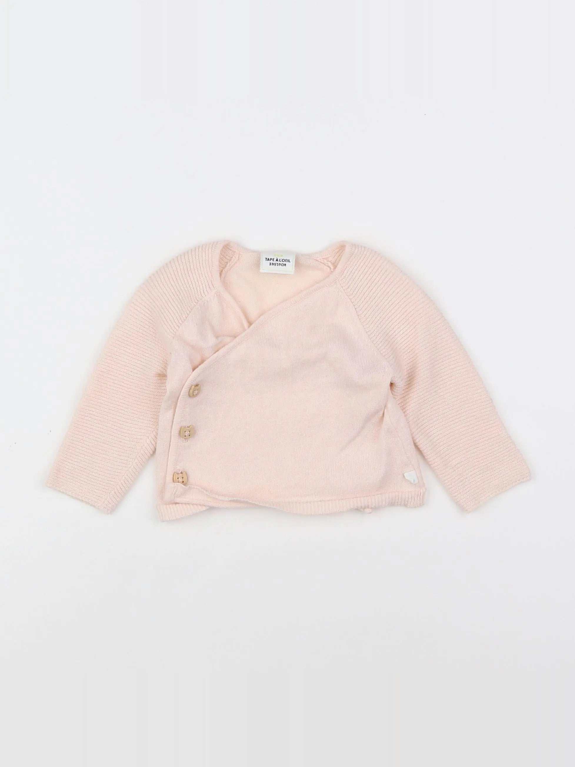 Tape à l'oeil - gilet rose - 3 mois