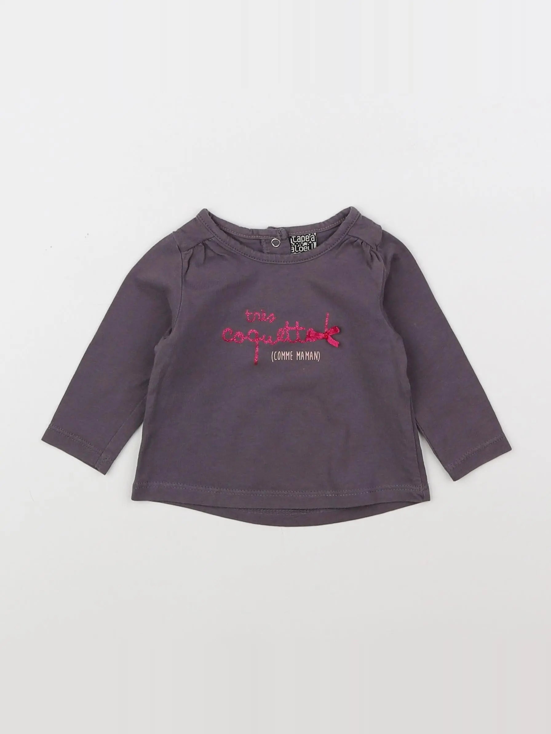 Tape à l'oeil - tee-shirt gris - 3 mois