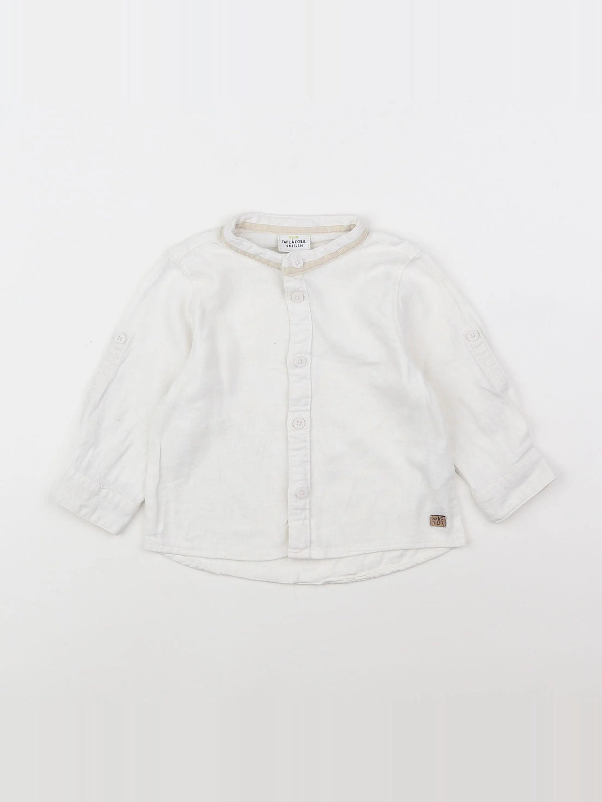 Tape à l'oeil - chemise blanc - 12 mois