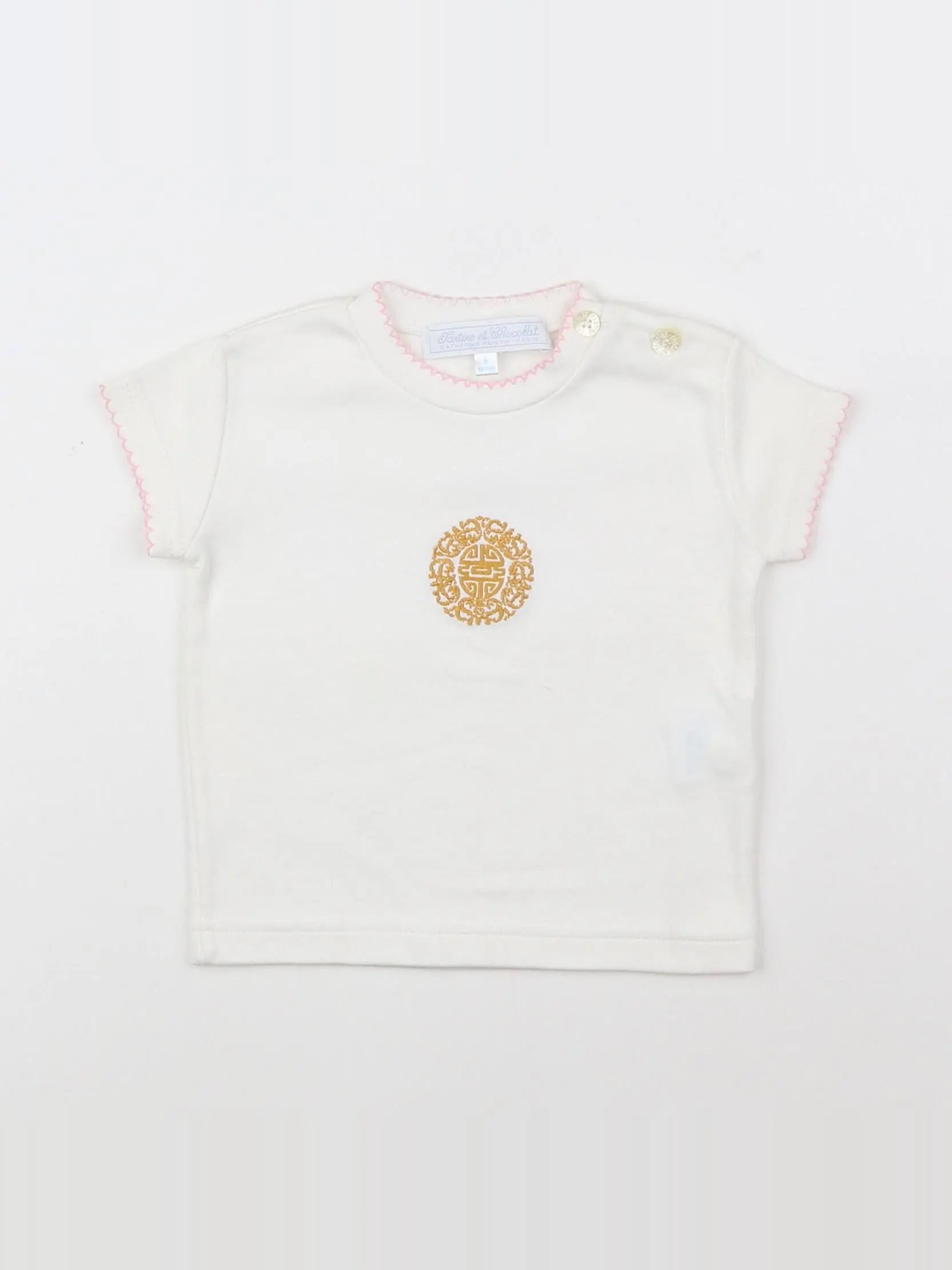 Tartine & Chocolat - tee-shirt blanc - 6 mois