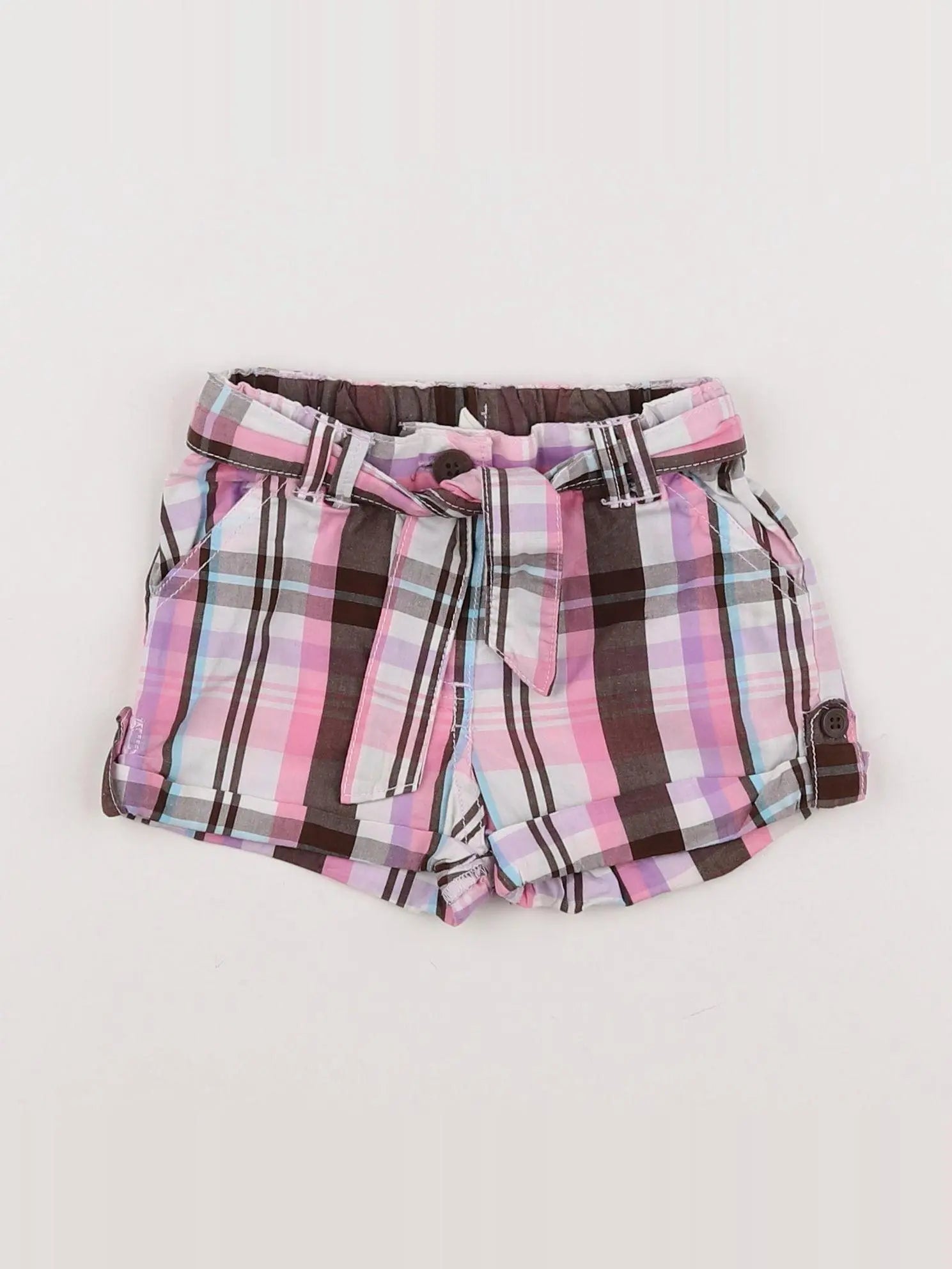 H&M - short rose, marron - 6 mois