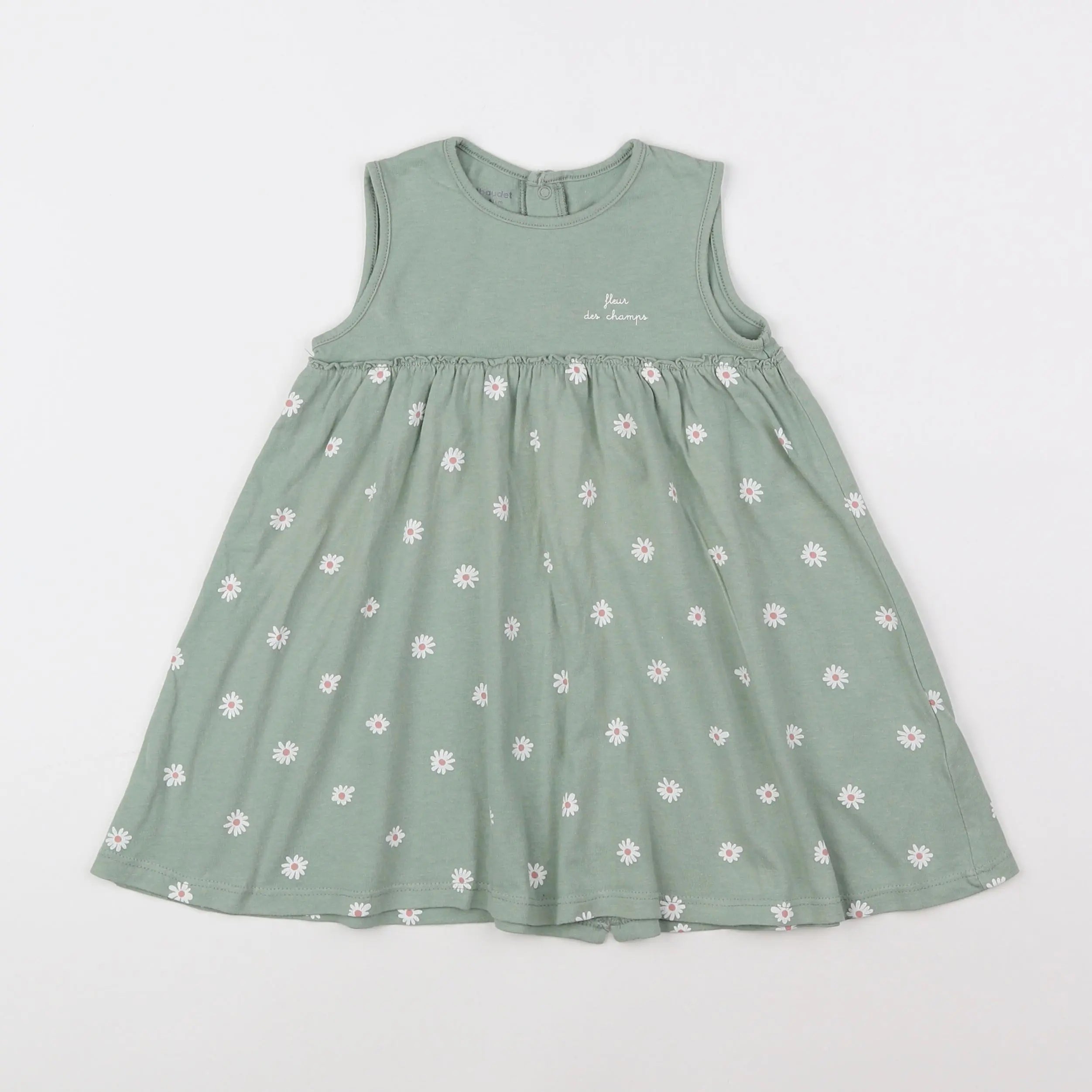 Vertbaudet - robe vert - 18 mois