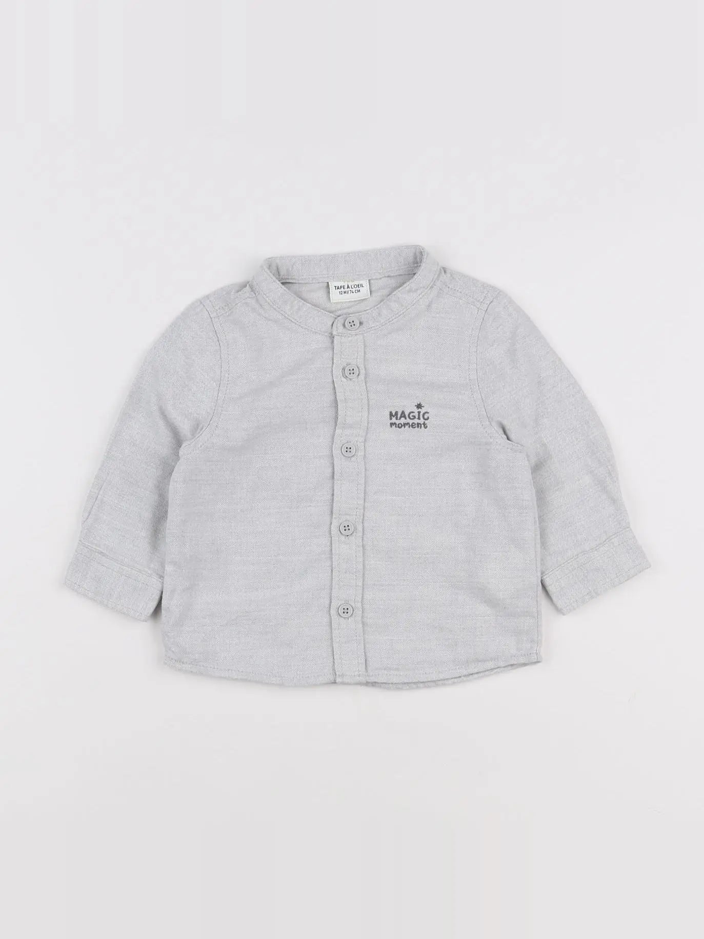 Tape à l'oeil - chemise gris - 12 mois