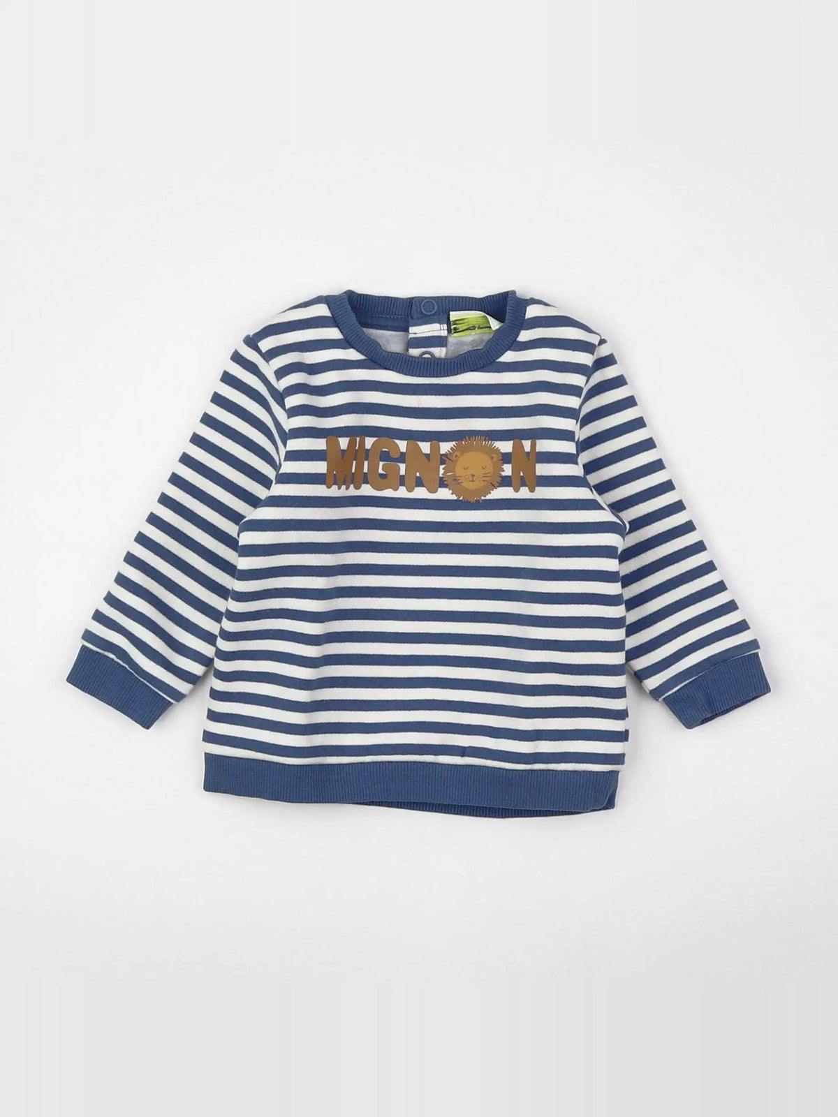 Tape à l'oeil - sweat bleu, marron - 6 mois
