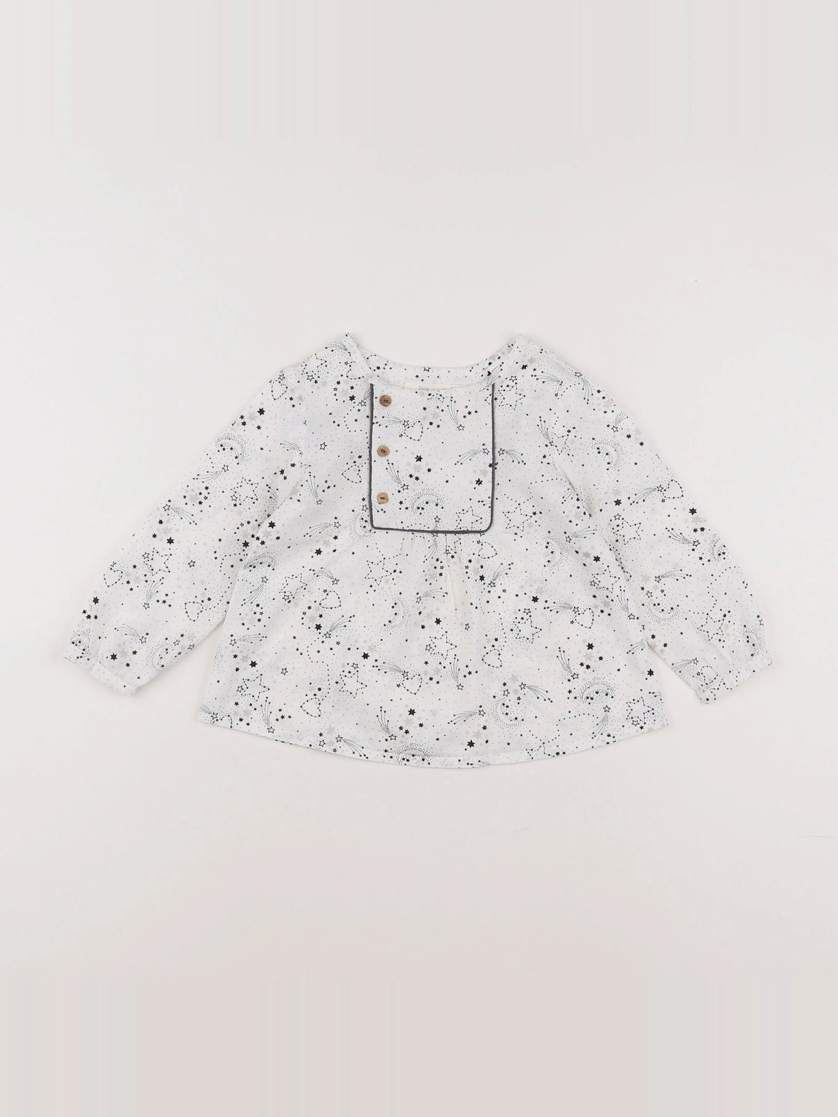 Zara - blouse gris - 12/18 mois