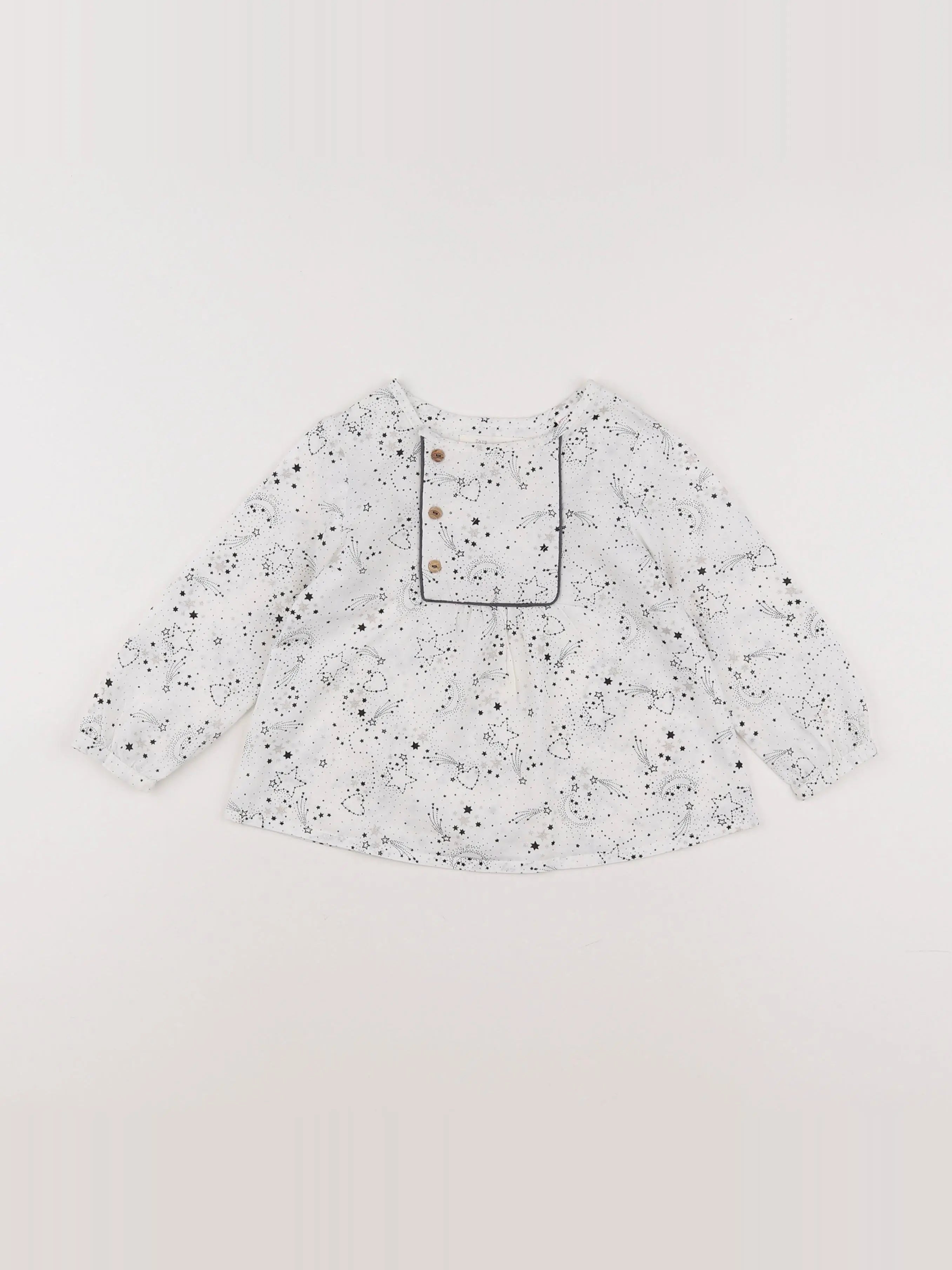 Zara - blouse gris - 12/18 mois