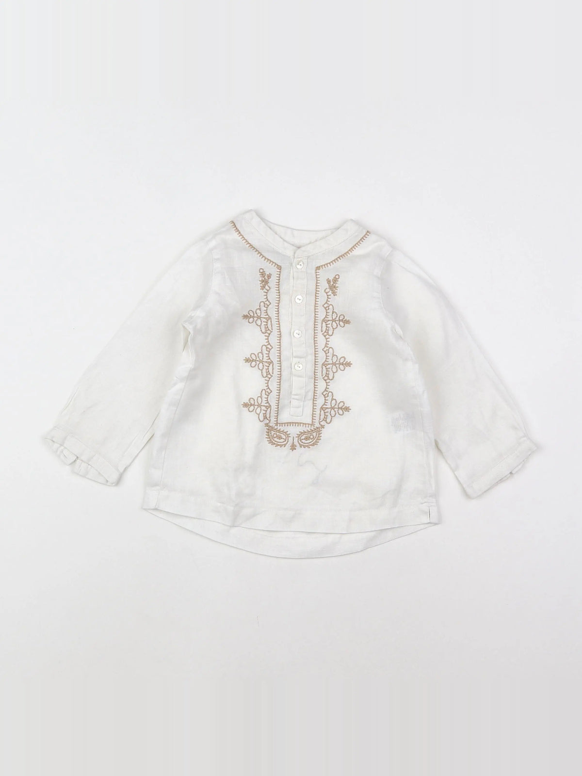 Nanos baby - blouse blanc, beige - 18 mois