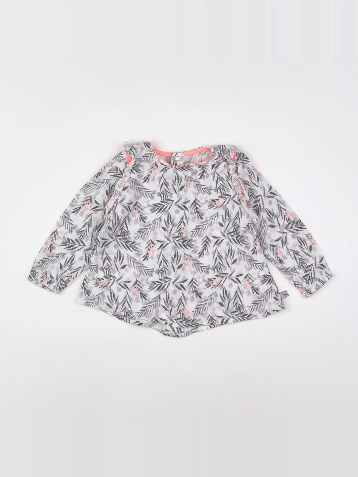 IKKS - blouse gris, rose - 18 mois