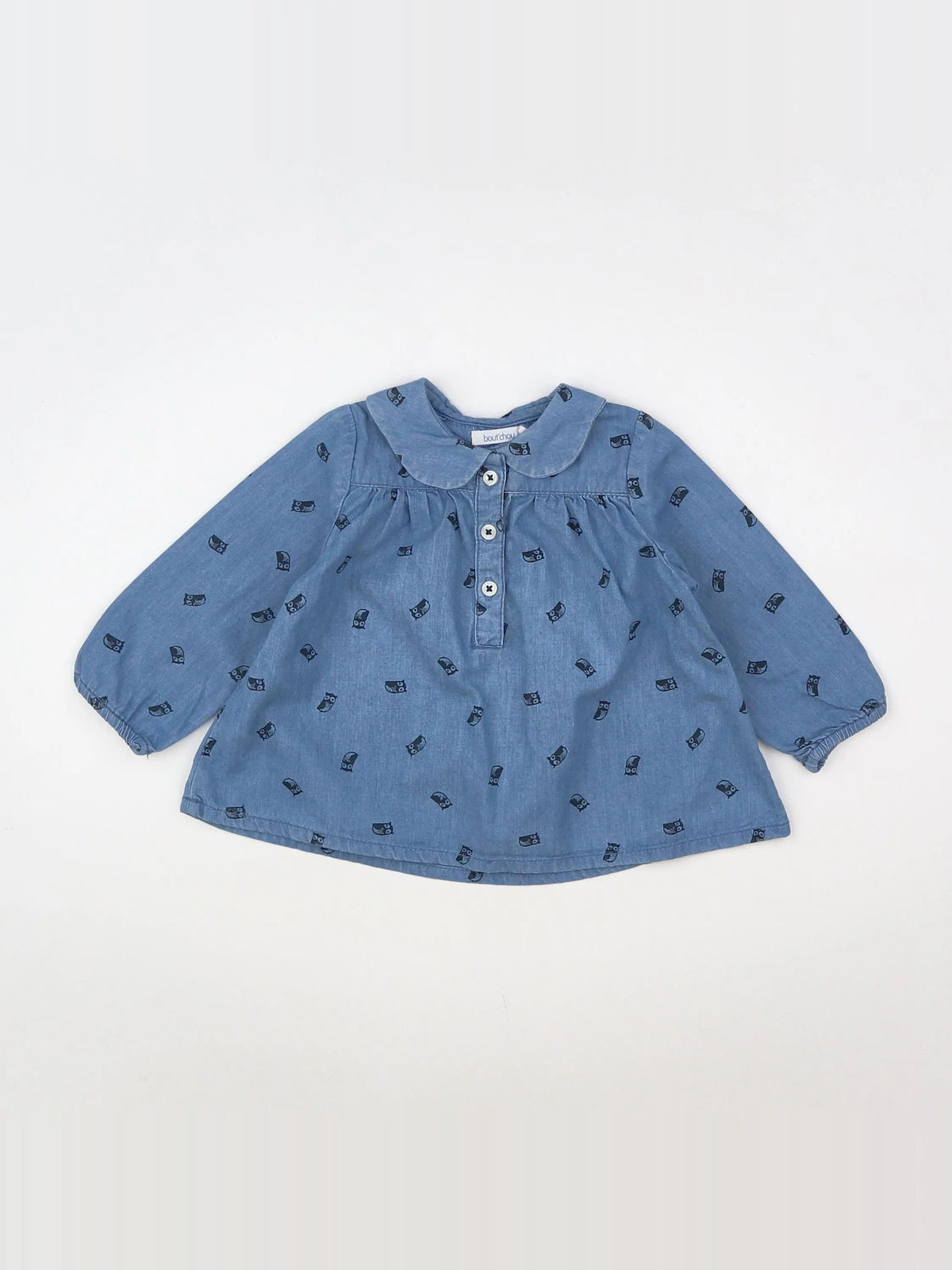Boutchou - blouse bleu - 6 mois