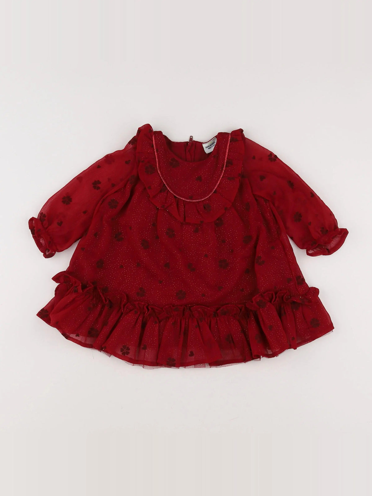 Tape à l'oeil - robe rouge, or - 9 mois