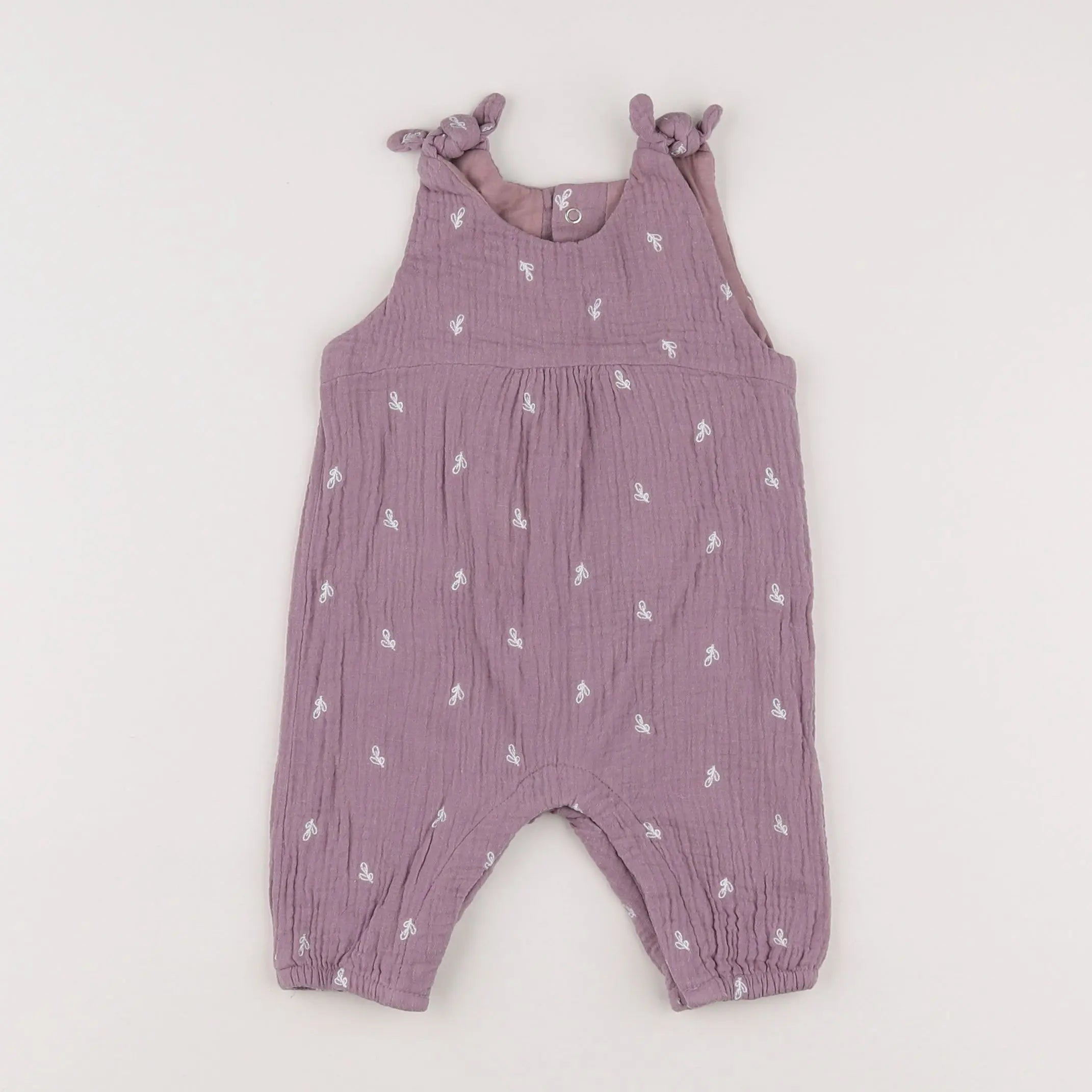 Vertbaudet - combinaison doublé violet - 3 mois