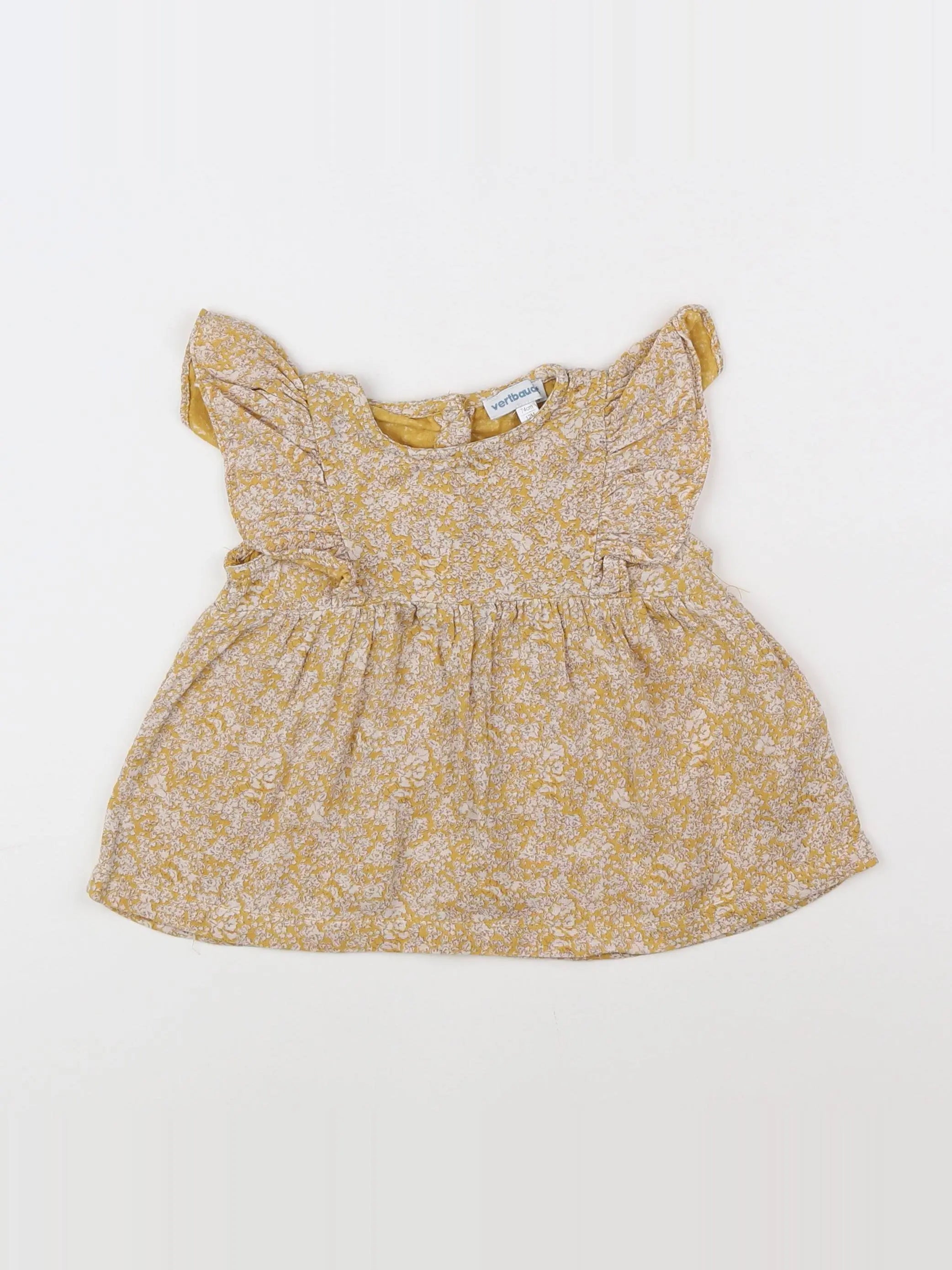 Vertbaudet - blouse jaune - 12 mois