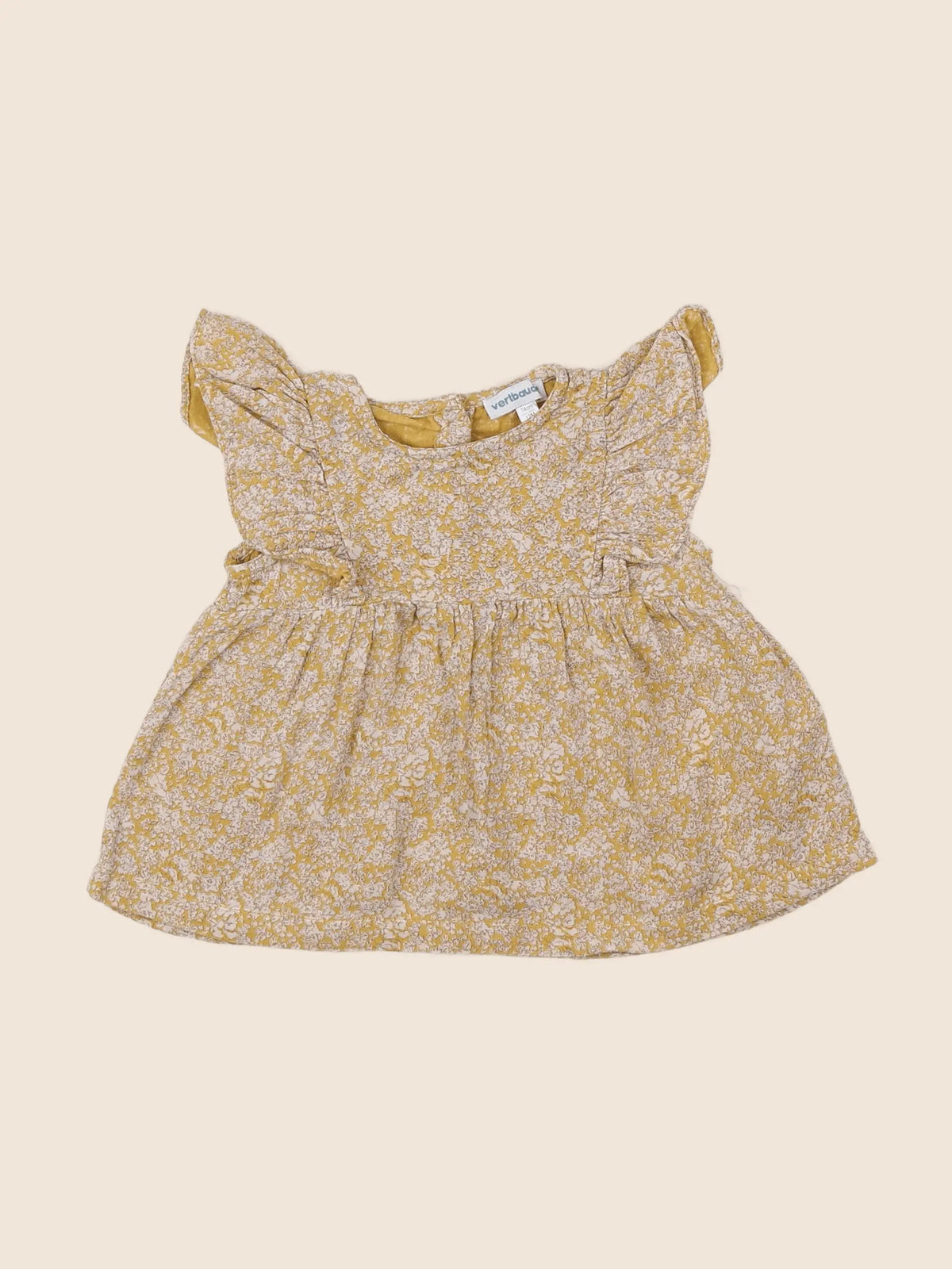 Vertbaudet - blouse jaune - 12 mois