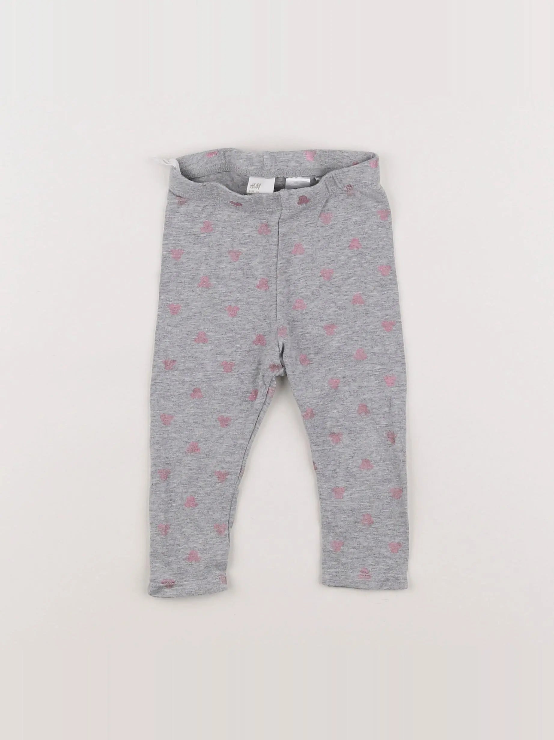 H&M - legging gris - 6/9 mois