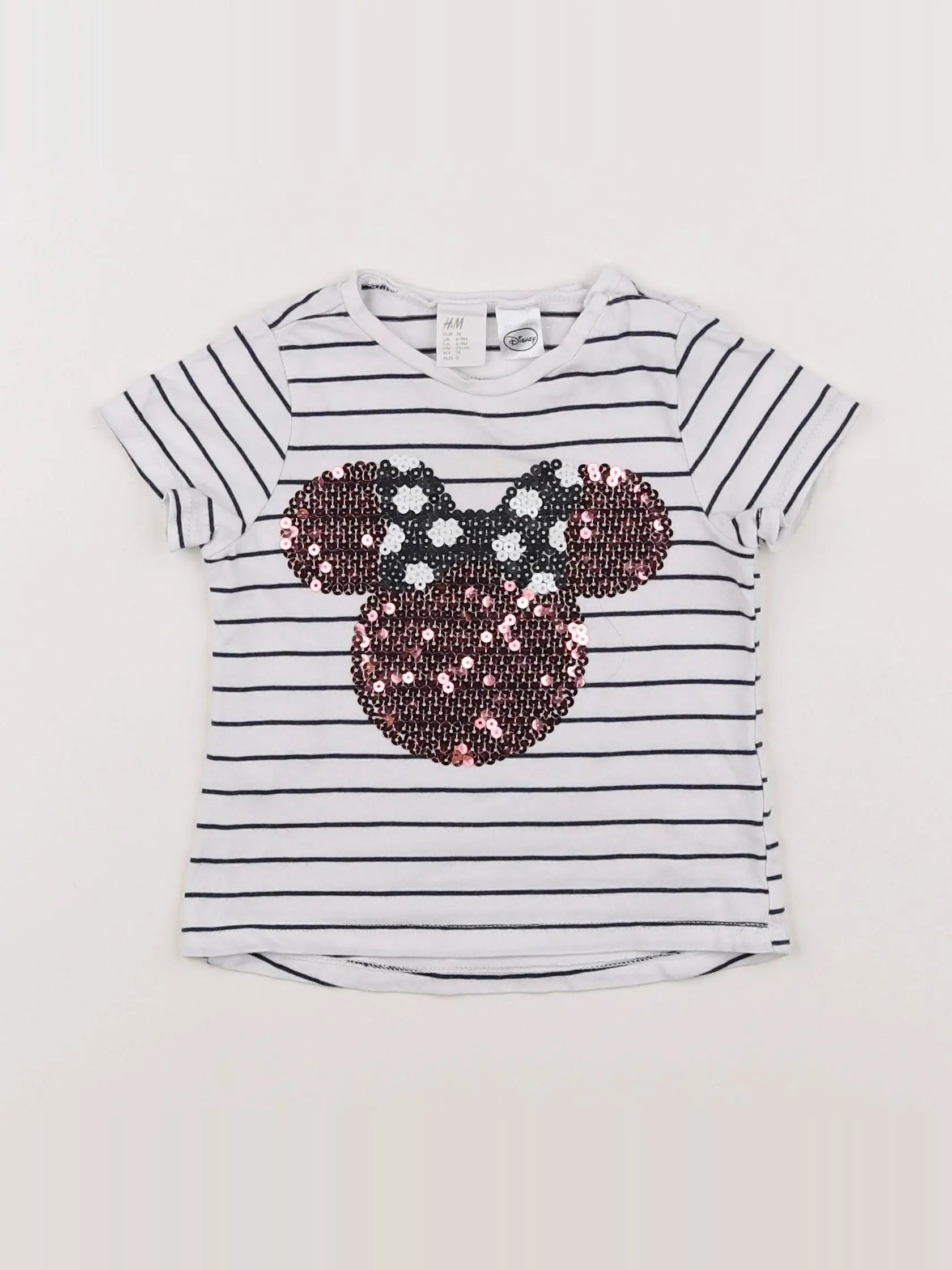H&M - tee-shirt blanc - 6/9 mois
