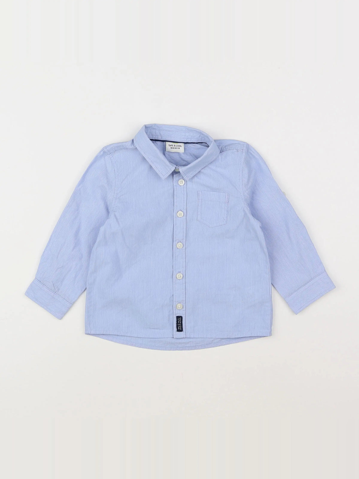 Tape à l'oeil - chemise blanc, bleu - 18 mois