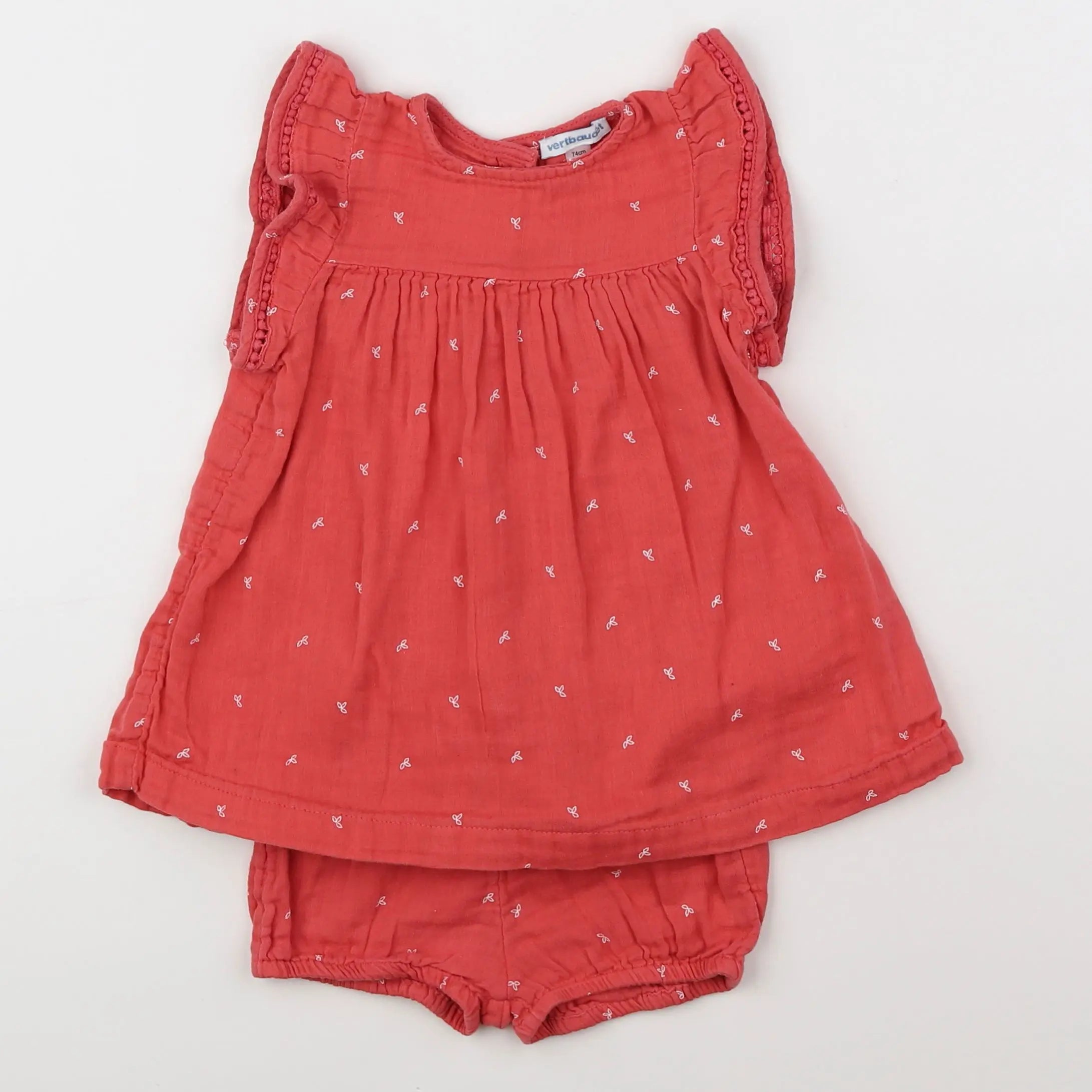 Vertbaudet - robe rose - 12 mois