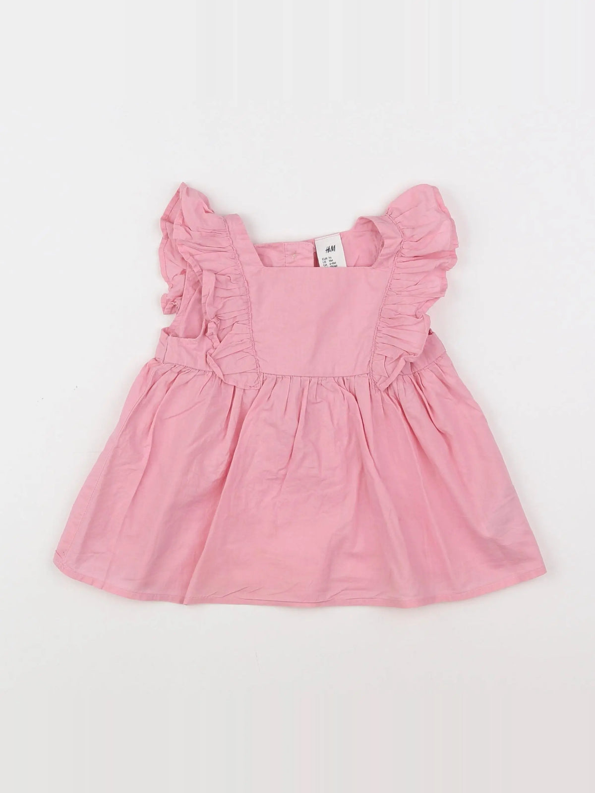 H&M - robe rose - 6/9 mois