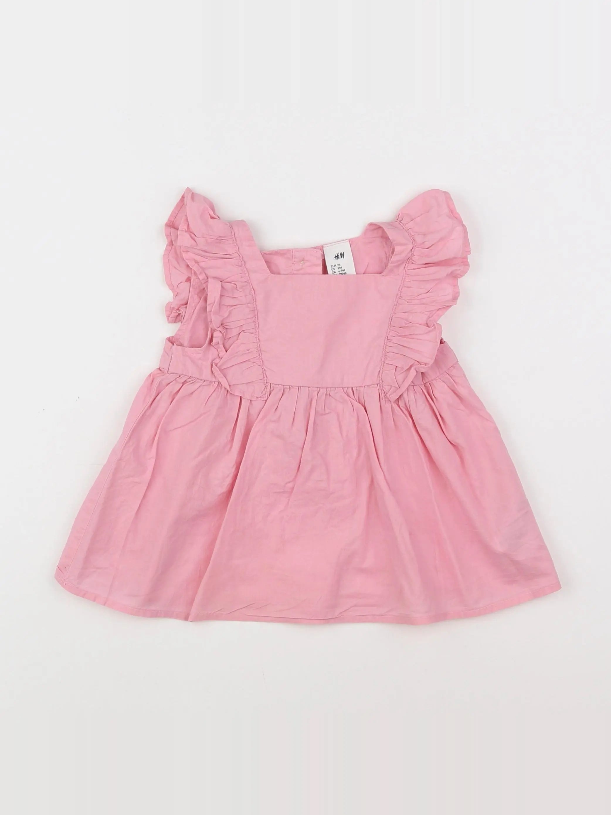 H&M - robe rose - 6/9 mois
