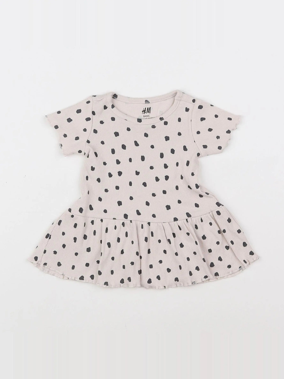 H&M - robe beige - 1/3 mois