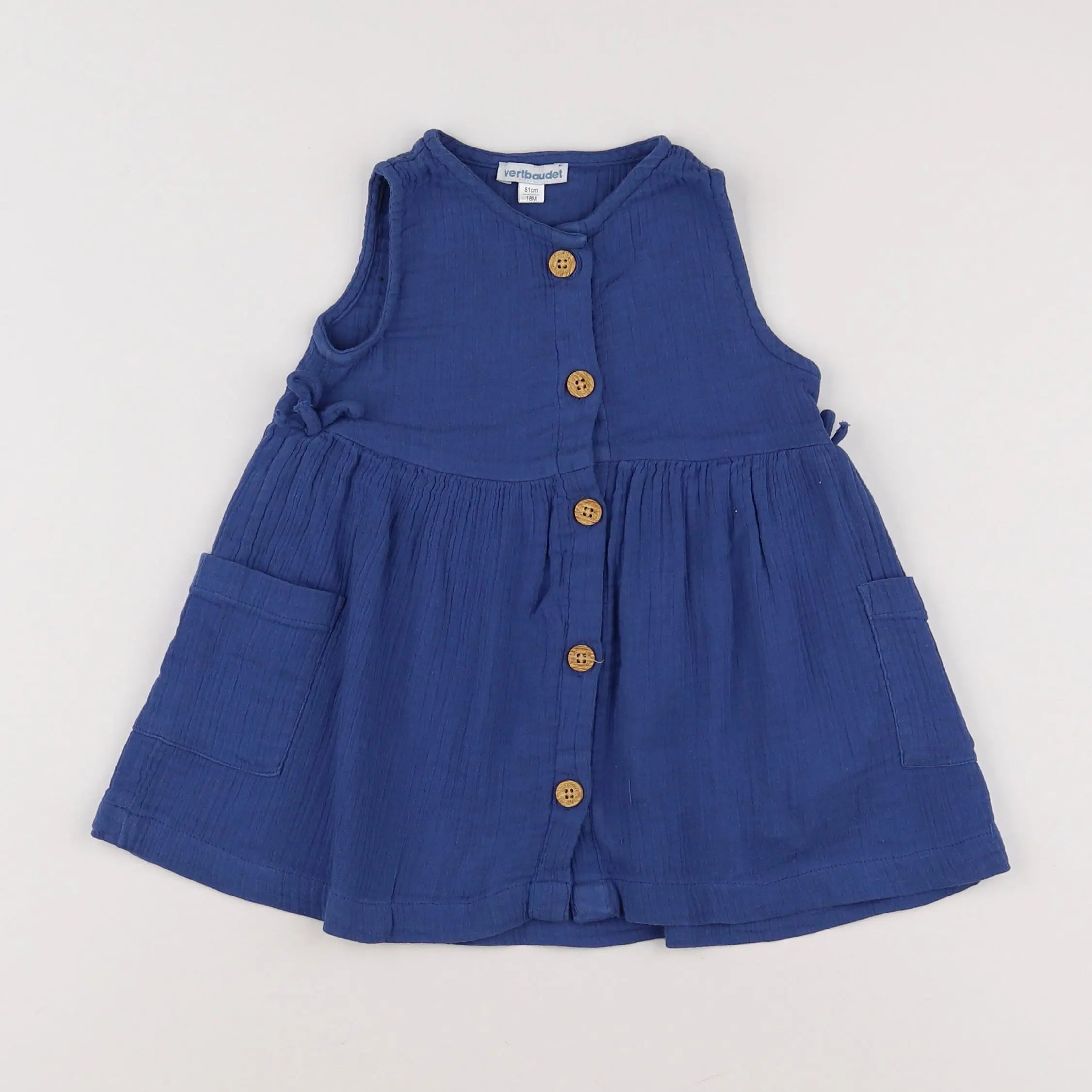 Vertbaudet - robe bleu - 18 mois