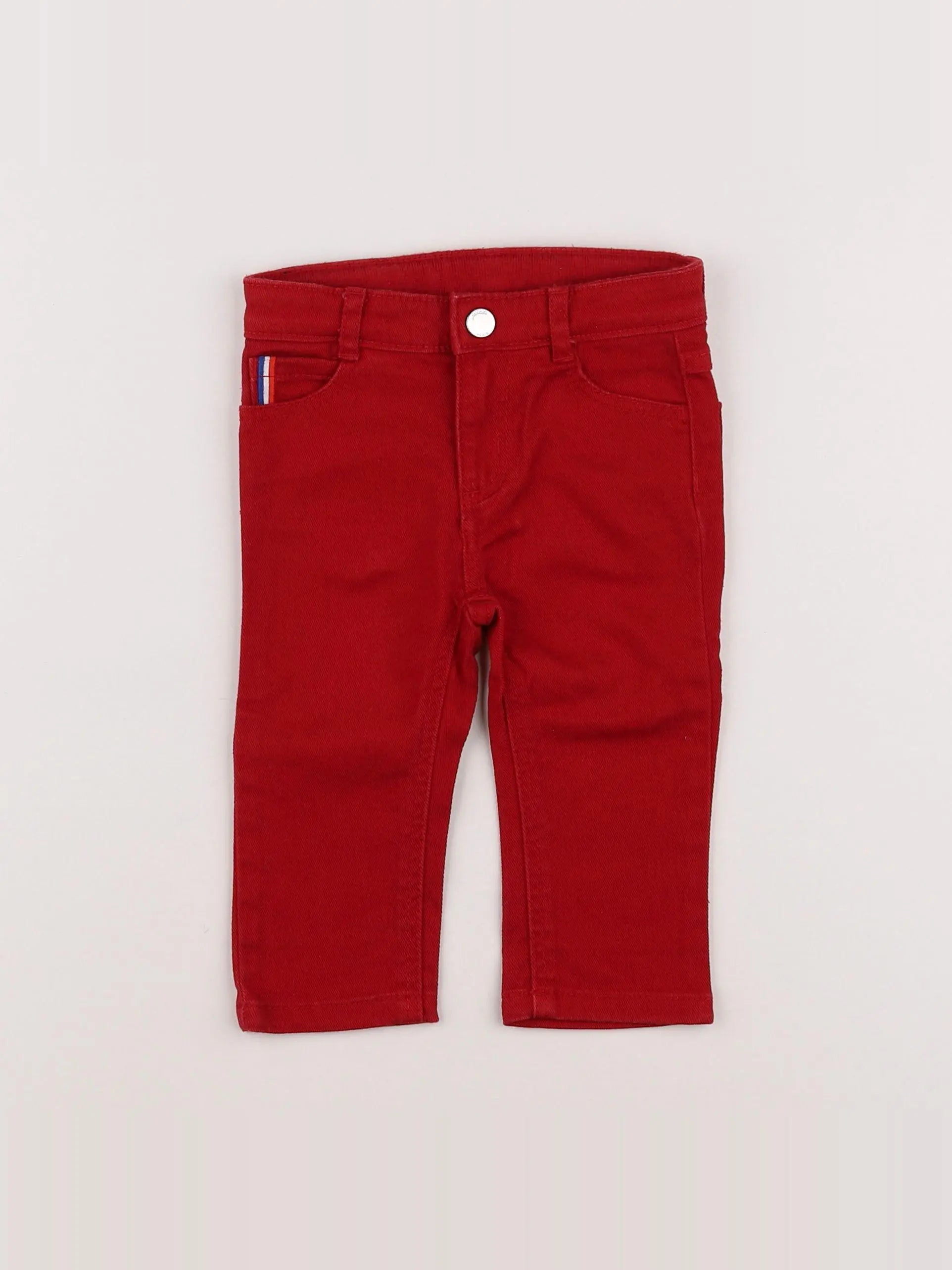 Jacadi - pantalon rouge - 12 mois