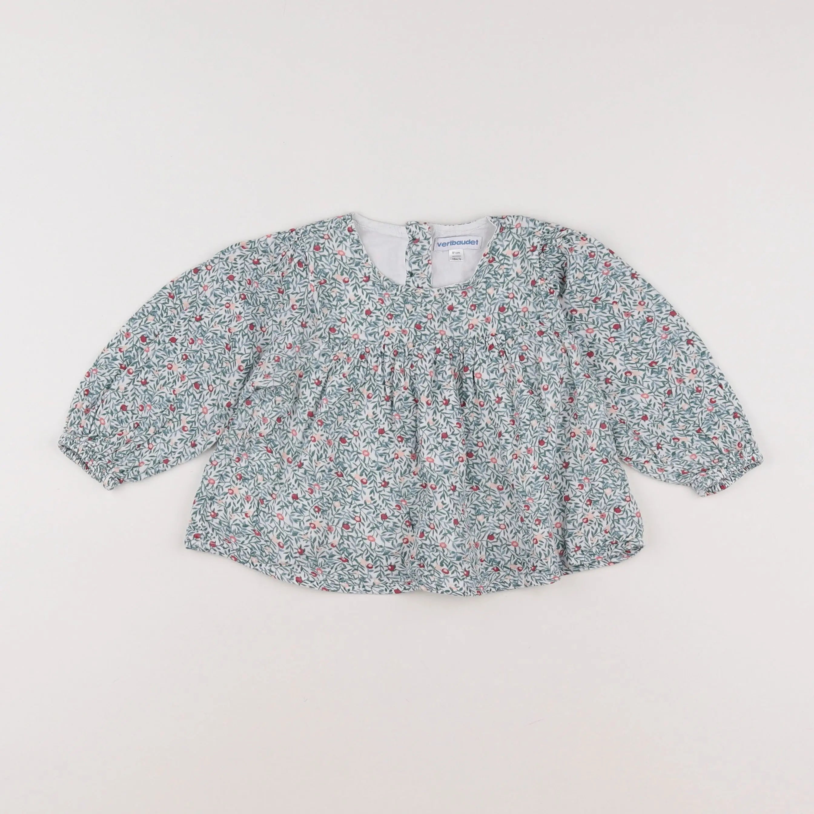 Vertbaudet - blouse vert - 18 mois
