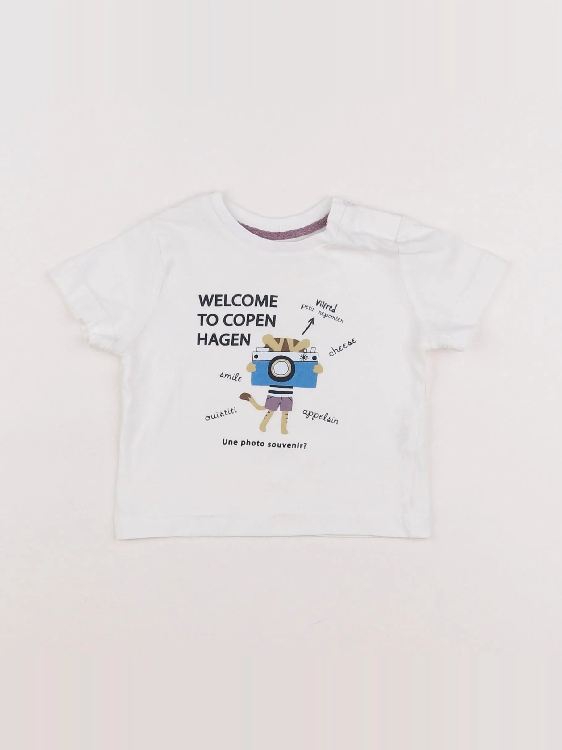 Boutchou - tee-shirt blanc - 6 mois