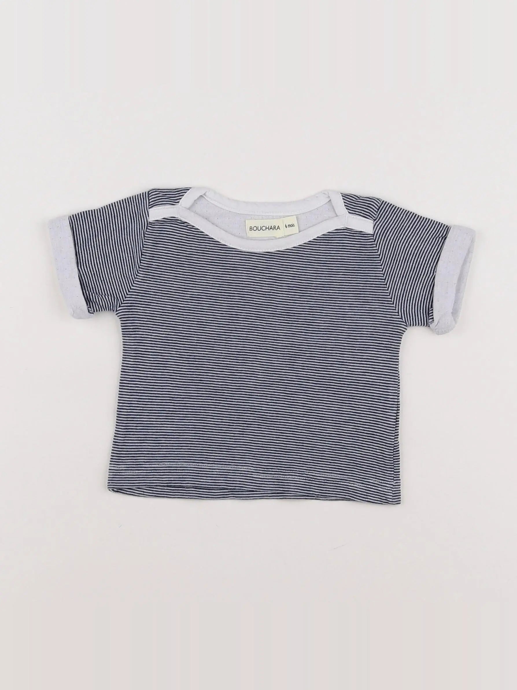 Bouchara - tee-shirt bleu - 6 mois