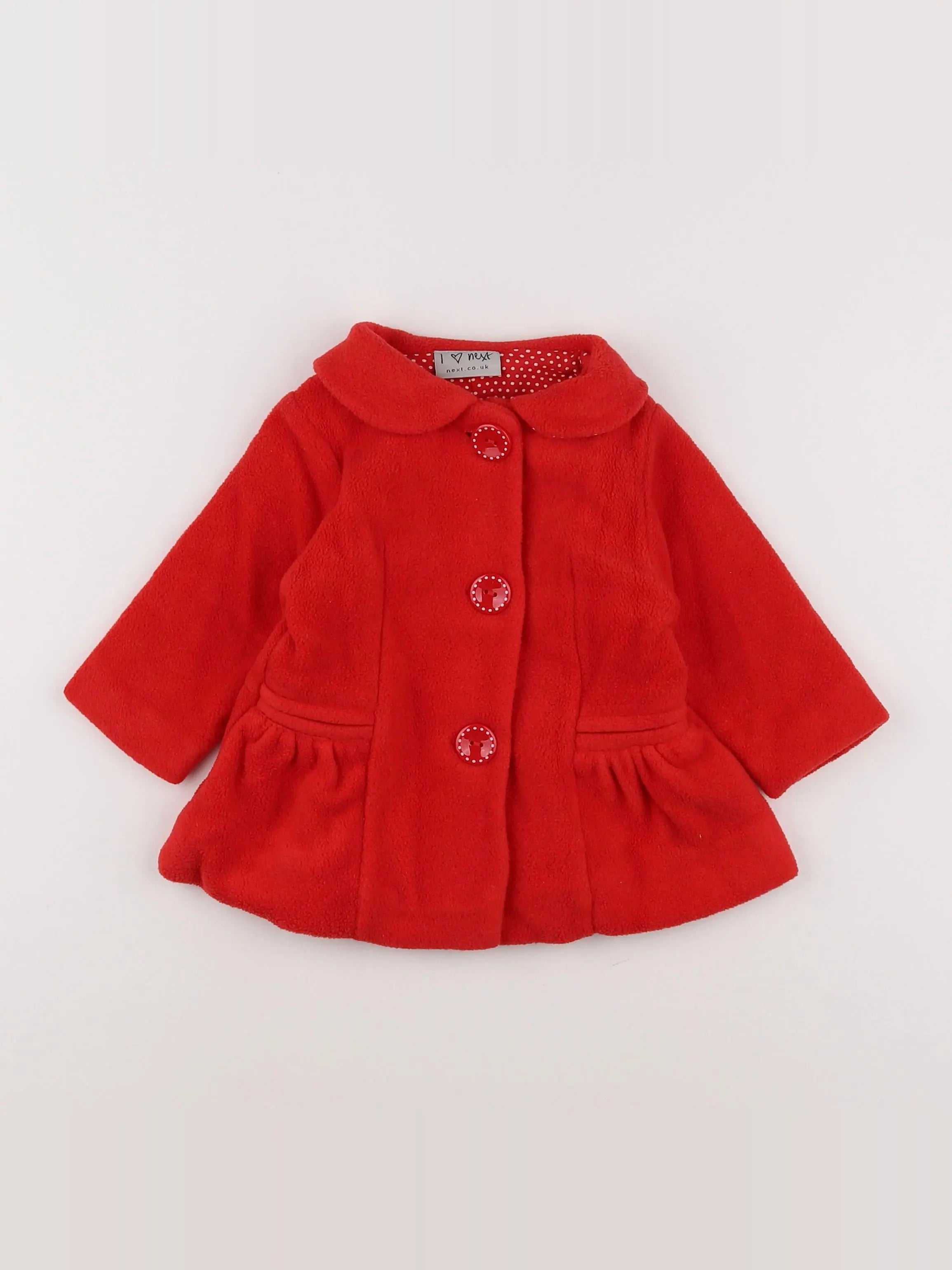 Next - veste rouge - 6/9 mois