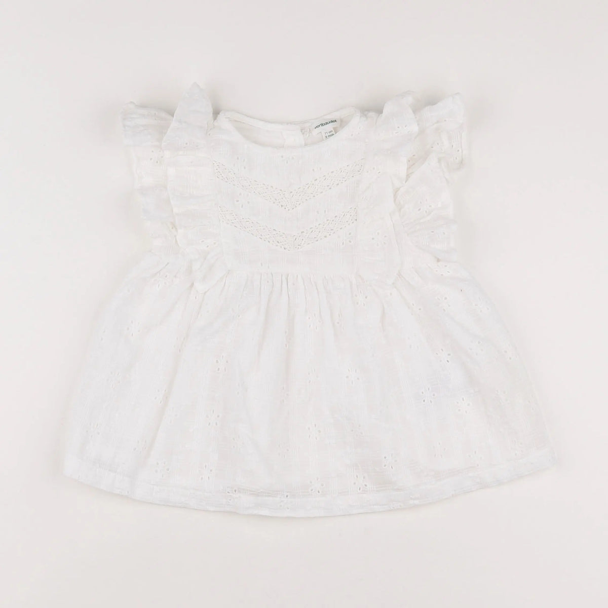 Vertbaudet - robe blanc - 9 mois