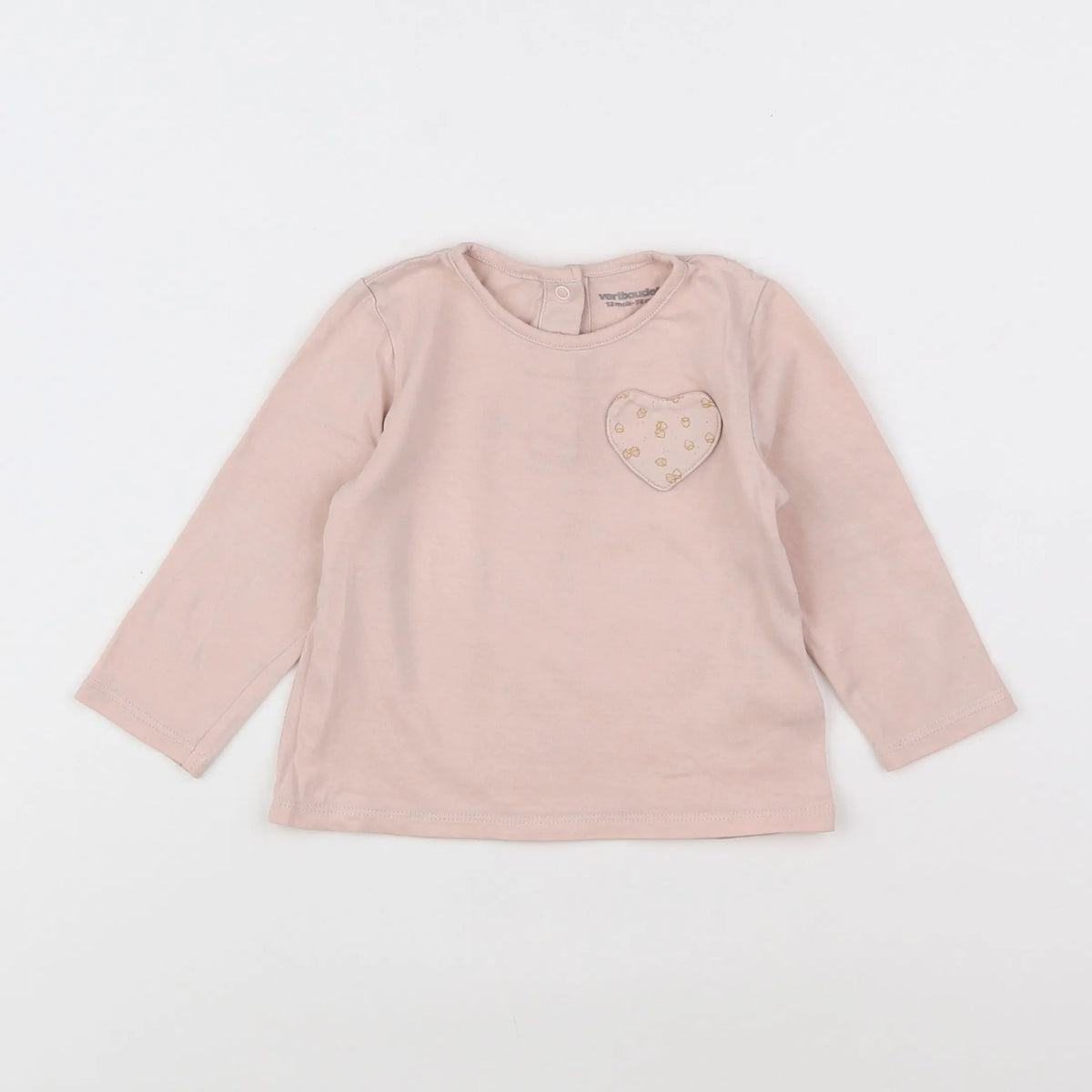 Vertbaudet - tee-shirt rose - 12 mois